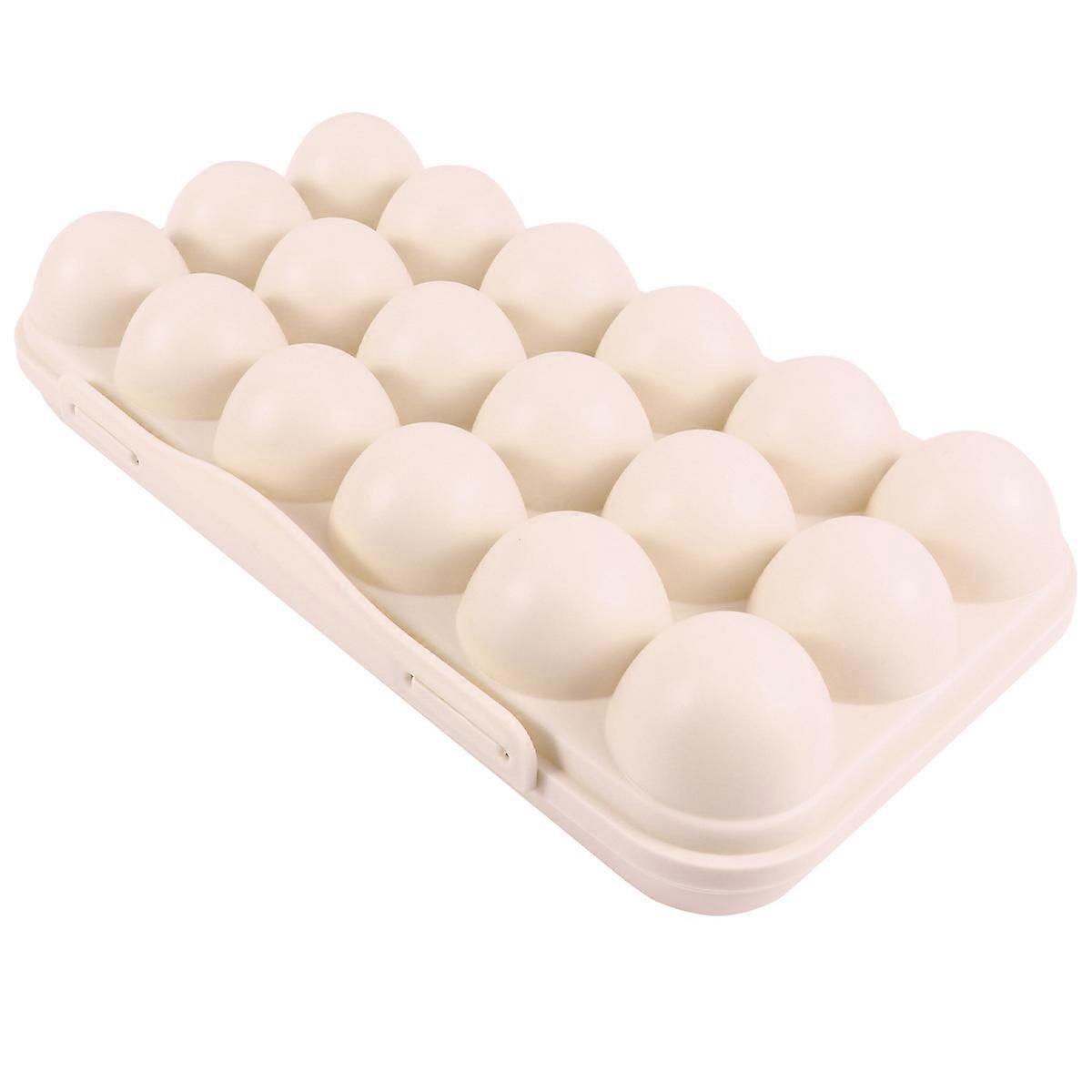 Single Layer Egg Box for Kitchen Egg Storage Holder 2Pcs Khaki
