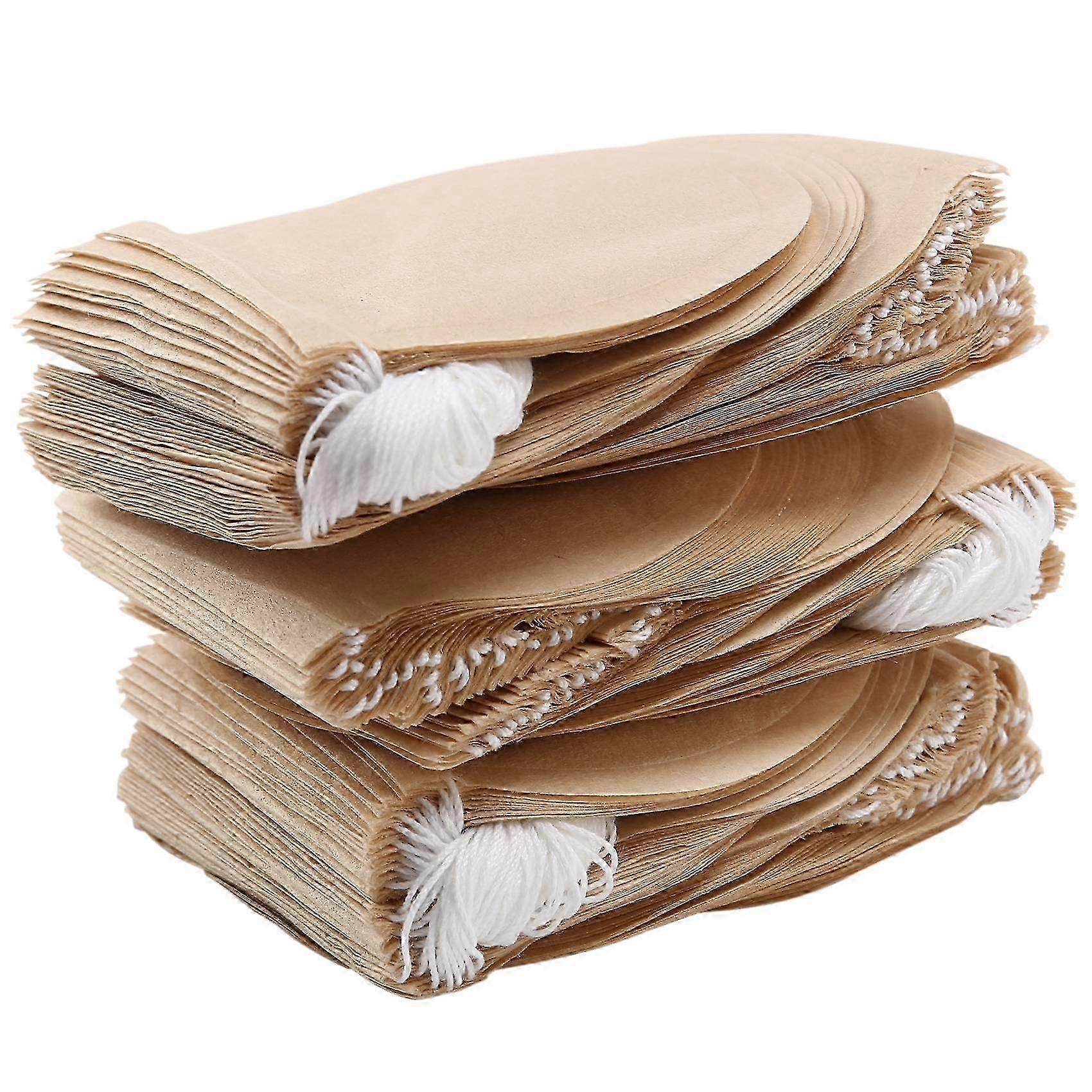 Tea filter bags 300pcs empty drawstring paper infuser for loose tea