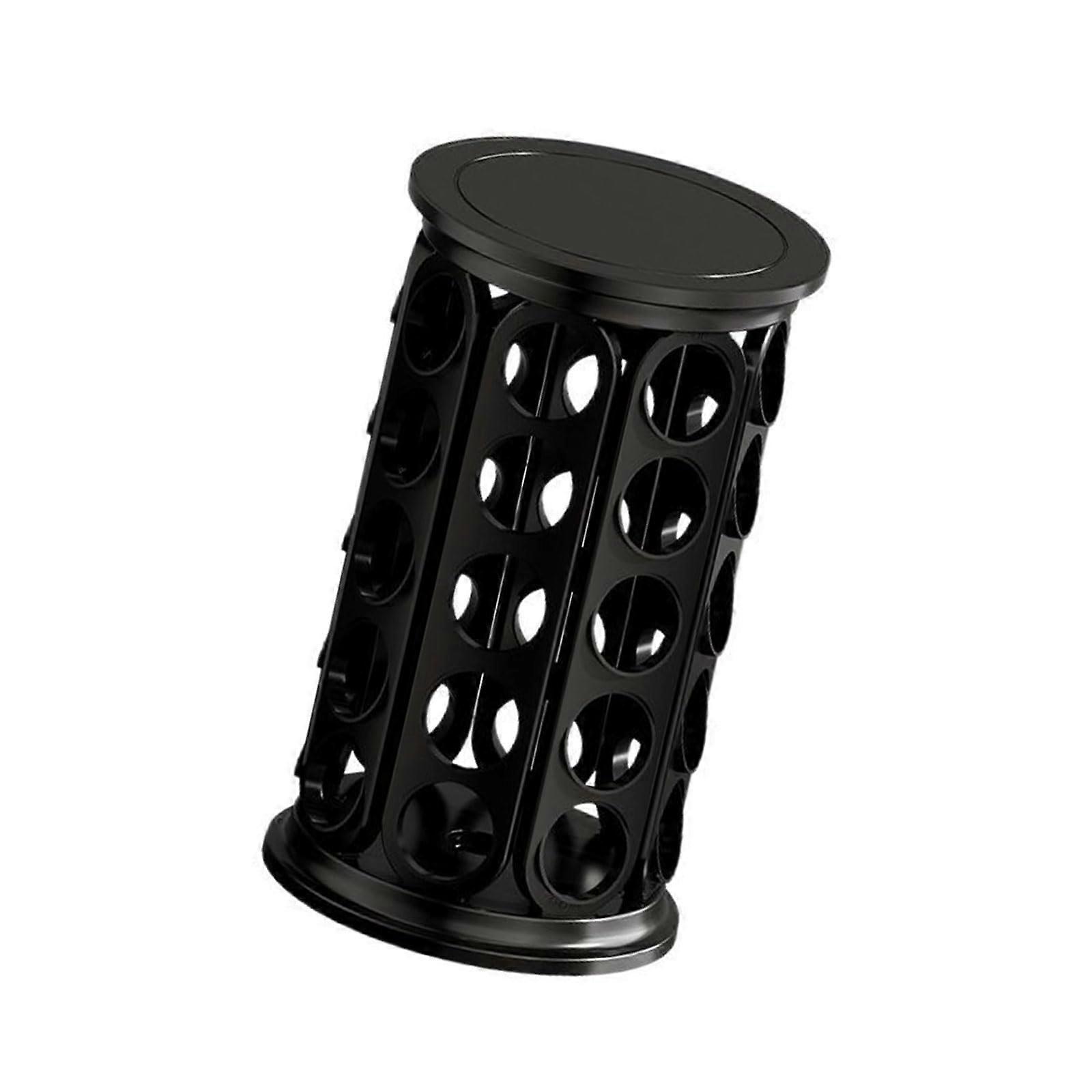 360 Degree Rotating Coffee Pods Holder 40 Pod Capacity ABS Material Countertop Organizer Black Space Saving