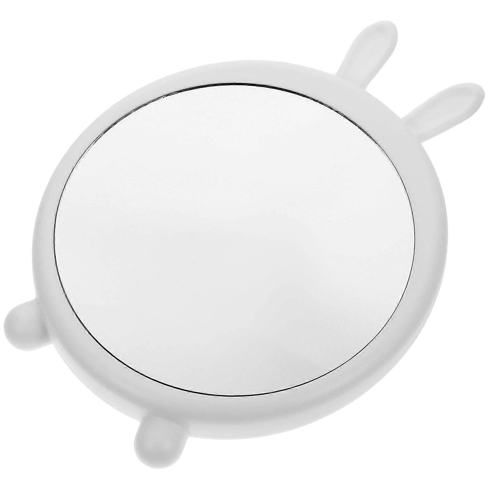 Women Makeup Mirror with Stand for Tabletop Use 5Pcs White ABS Mirror