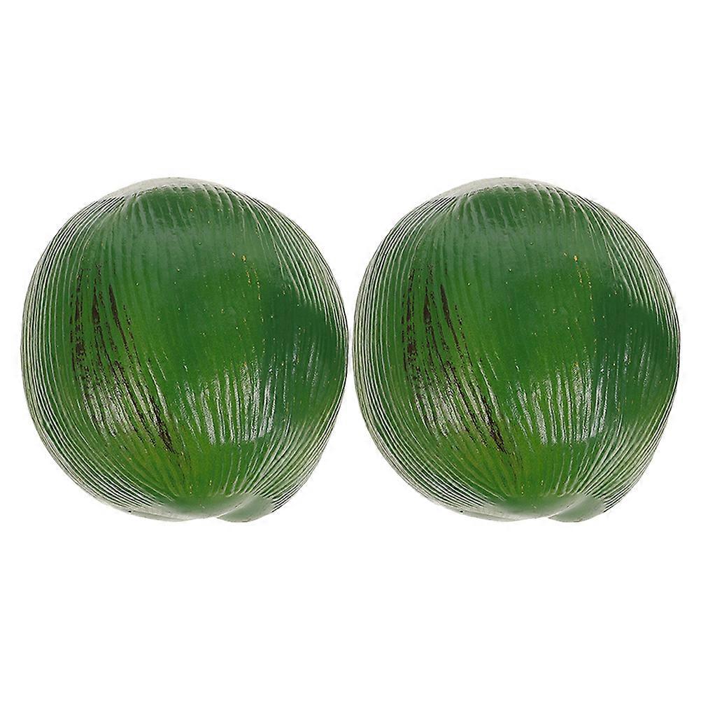 Plastic Lifelike Coconut Craft for Decor 6Pcs Simulated Display Models