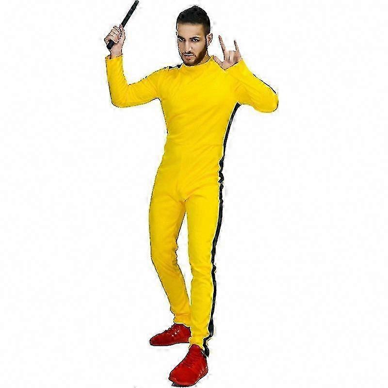 Combinaison de kung-fu jaune pour adultes - Uniforme d'Halloween une pièce