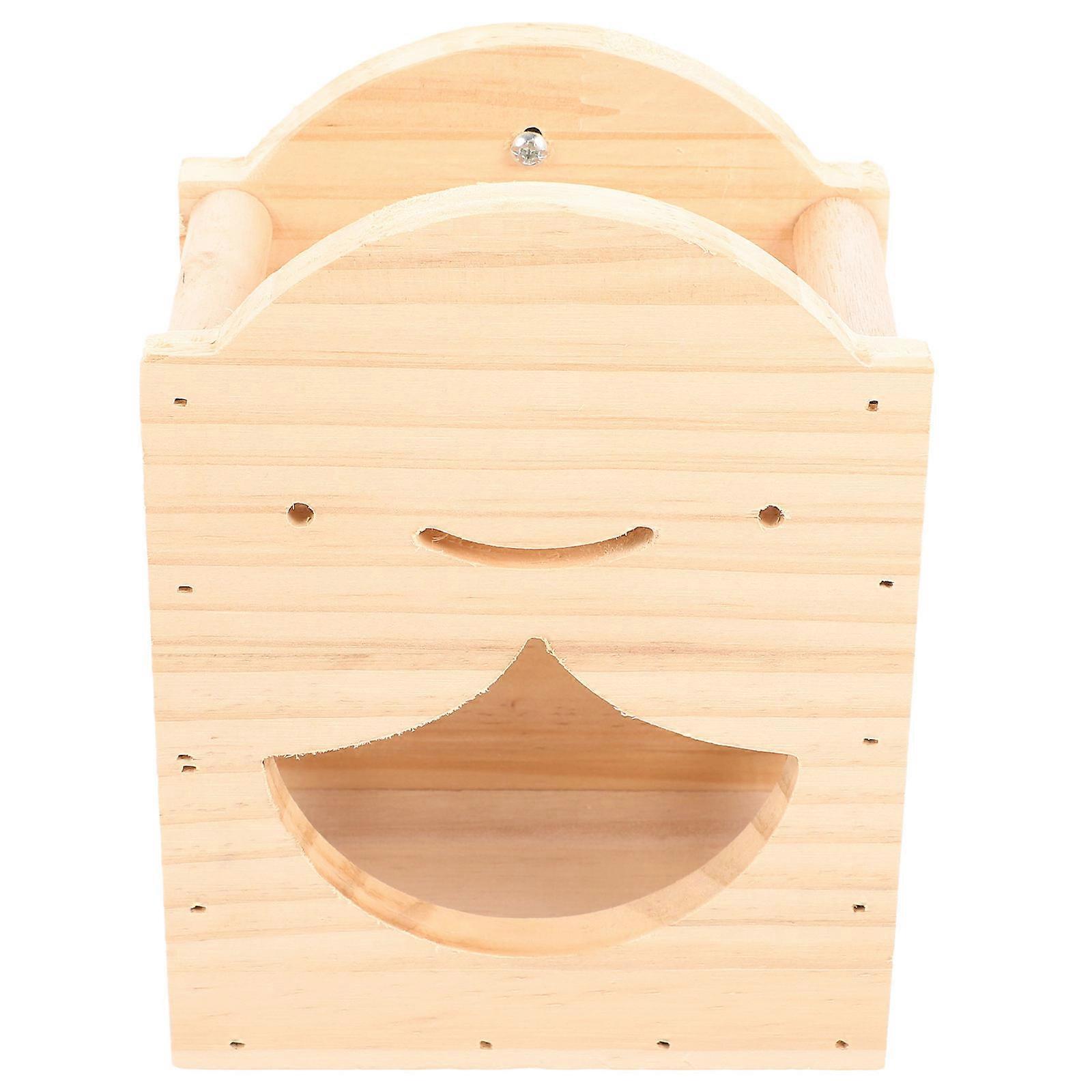 Hamster Feeder Wooden Rack for Rabbit Grass Feeding 3Pcs Hay Container