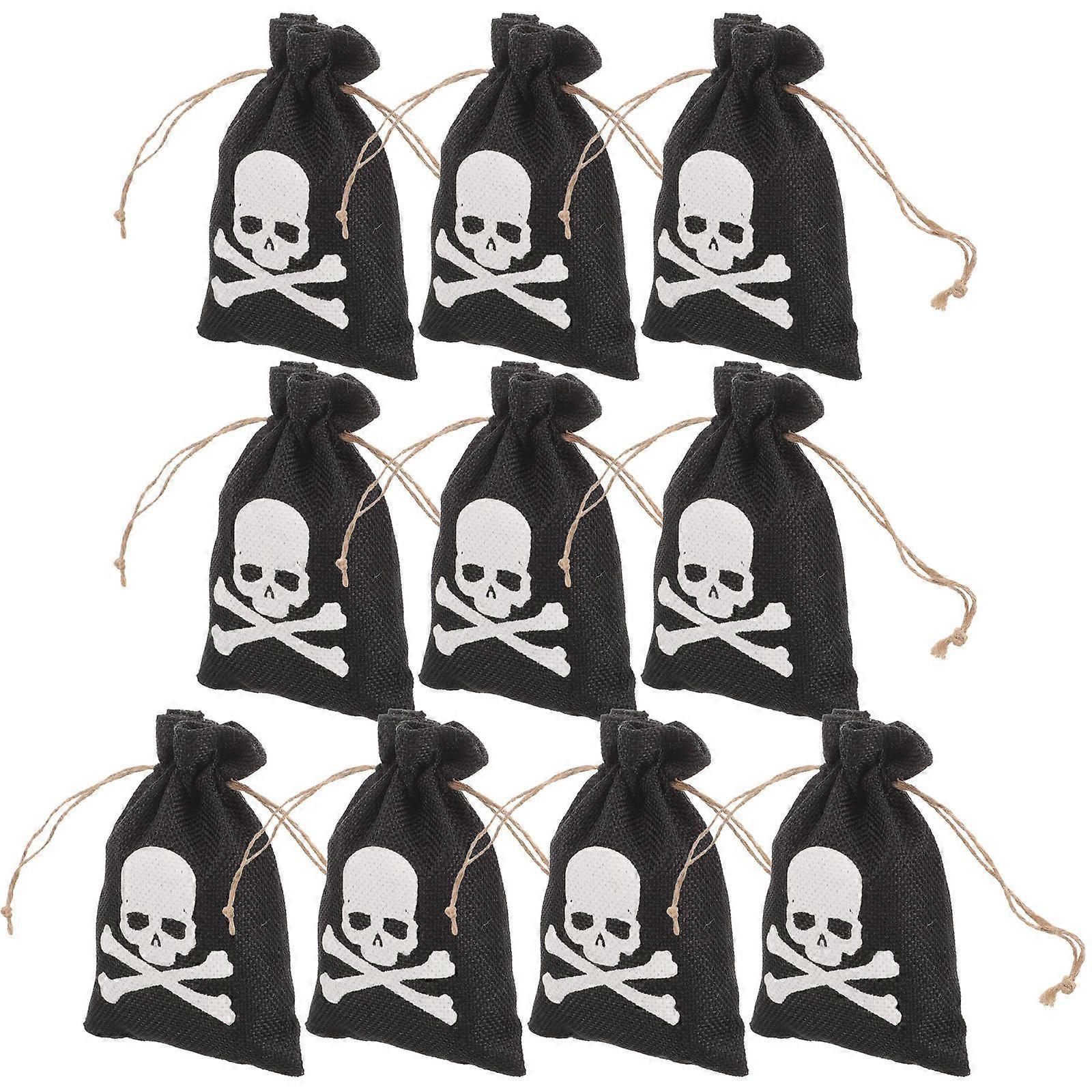 50Pcs Cosplay Accessories Drawstring Bags With Skull Design Ideal For Party And Family Gatherings