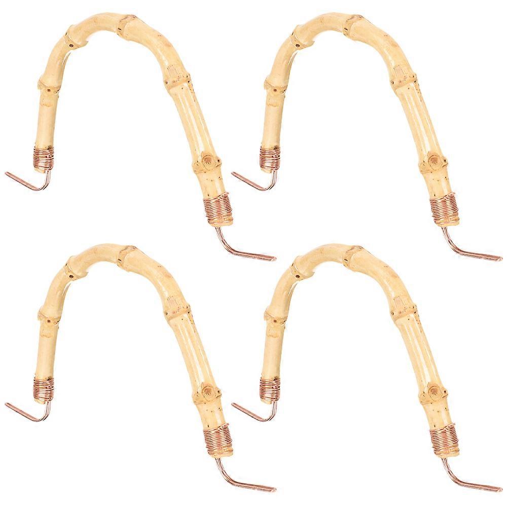 U-Shape Bamboo Teapot Handle Replacement Ergonomic Design Suitable For Teapot 15X11X1.5CM Use 8Pcs
