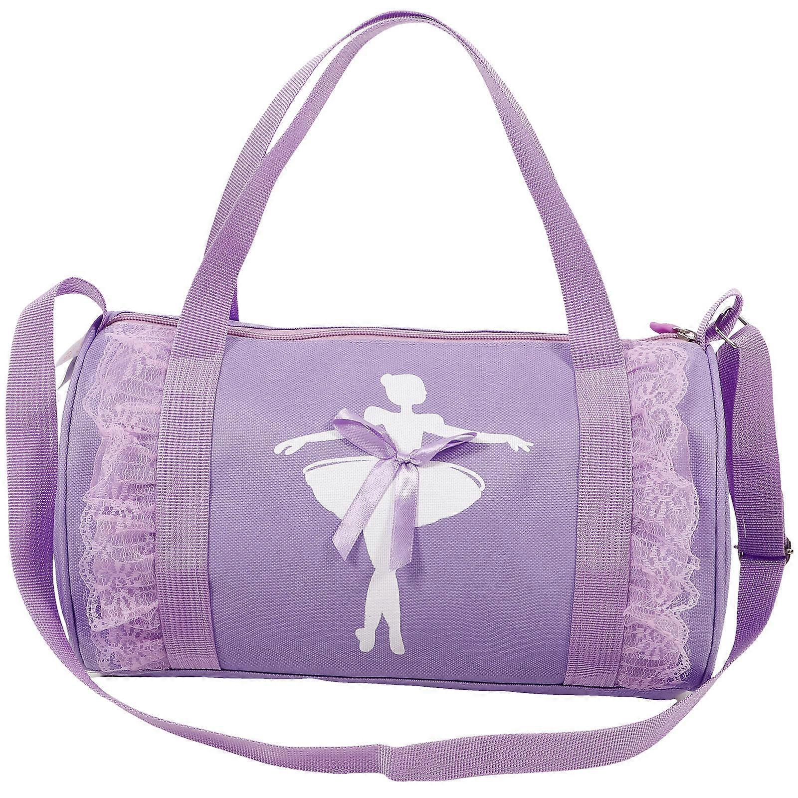 Purple Ballet Dance Bag for Storage Use with Adjustable Strap Single Shoulder