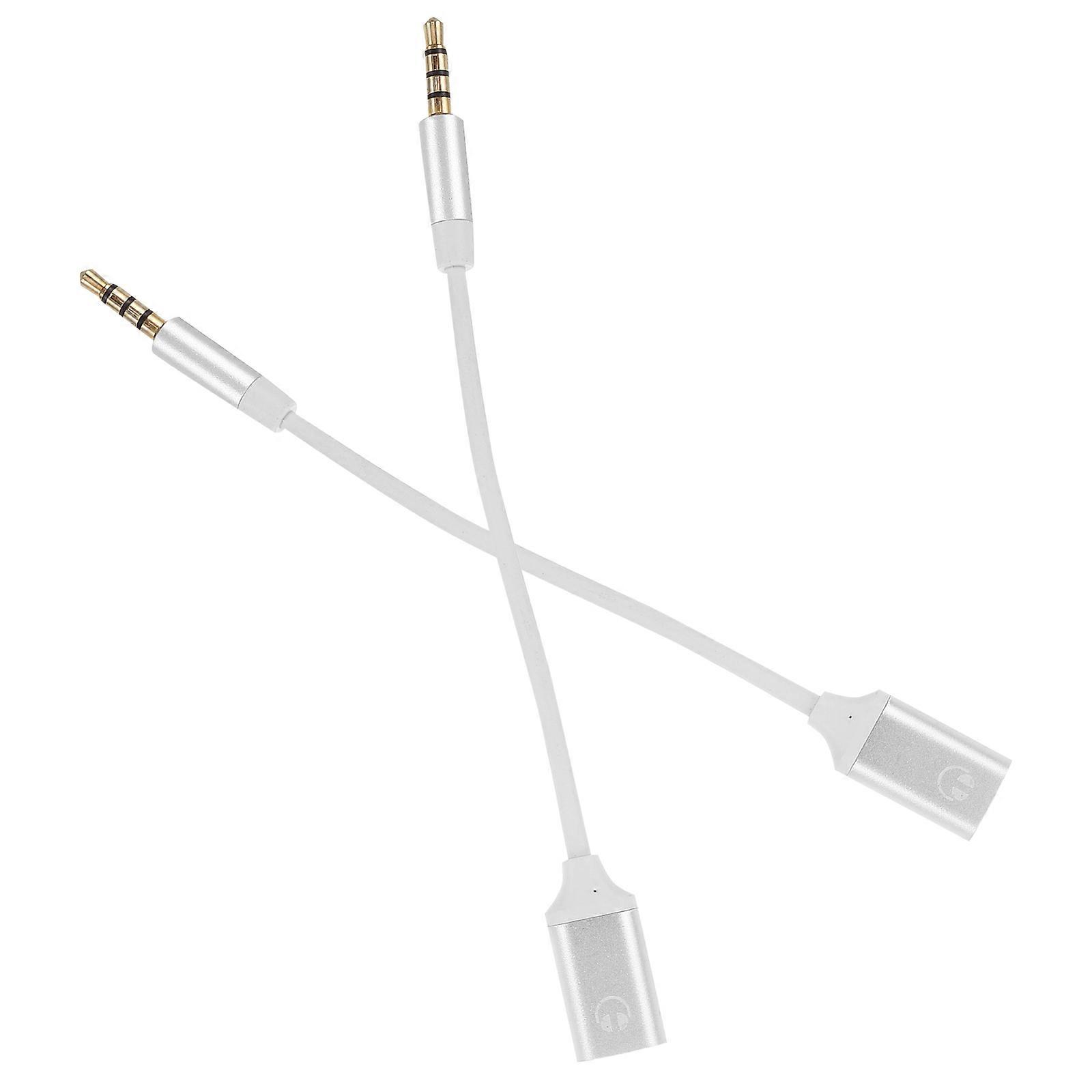 USB C to Audio Adaptor for Stereo Sound 6Pcs Silver Headphone Connector