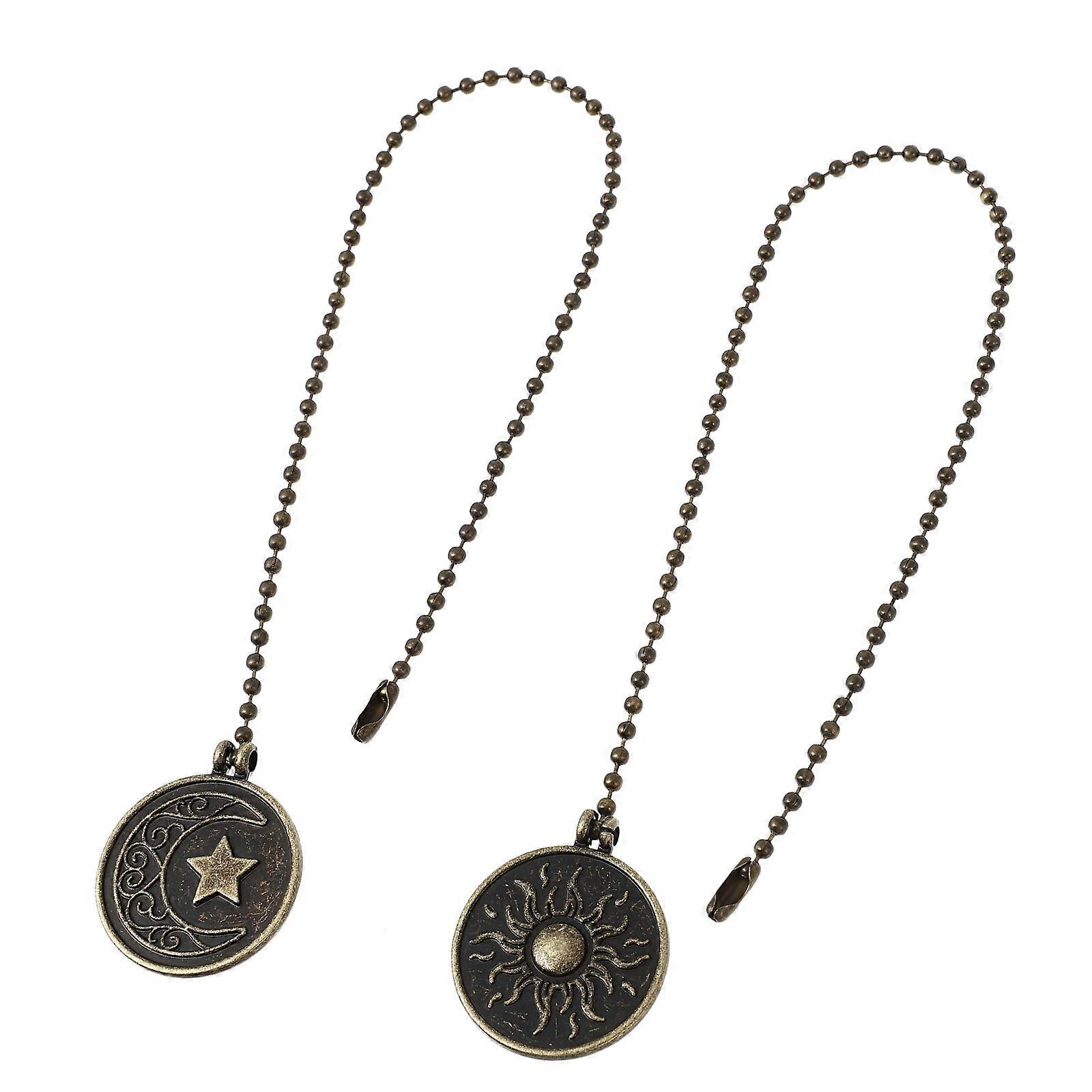 Ceiling Fan Pull Chain for Light Decor Zinc Alloy Material 2Pcs