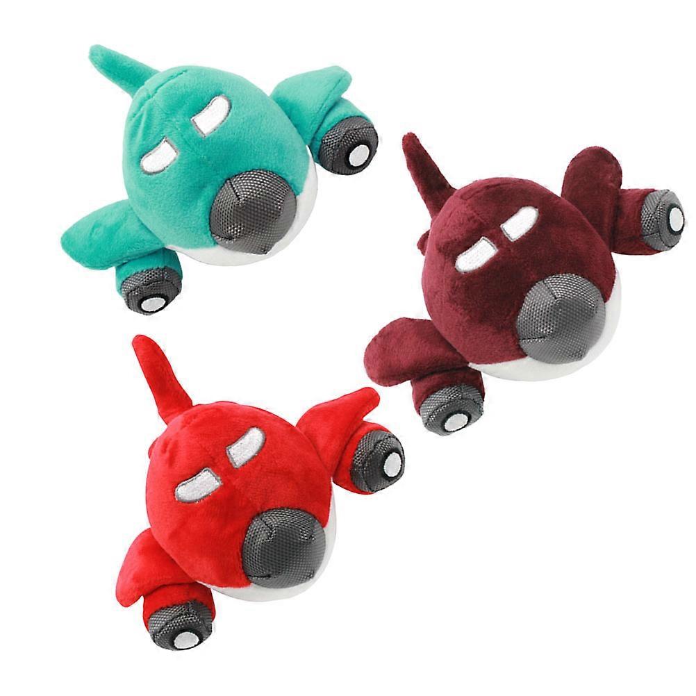 Interactive Pet Sound Toys For Dogs And Cats With Squeaky Feature 6 Pcs Plane Shape Chew Resistant Toy