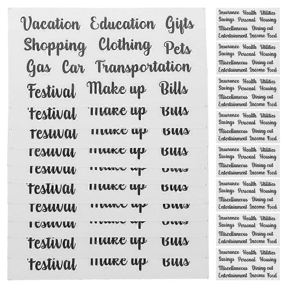 Self-Adhesive Cash Envelope Labels Classifying Budget Sticker 24Sets