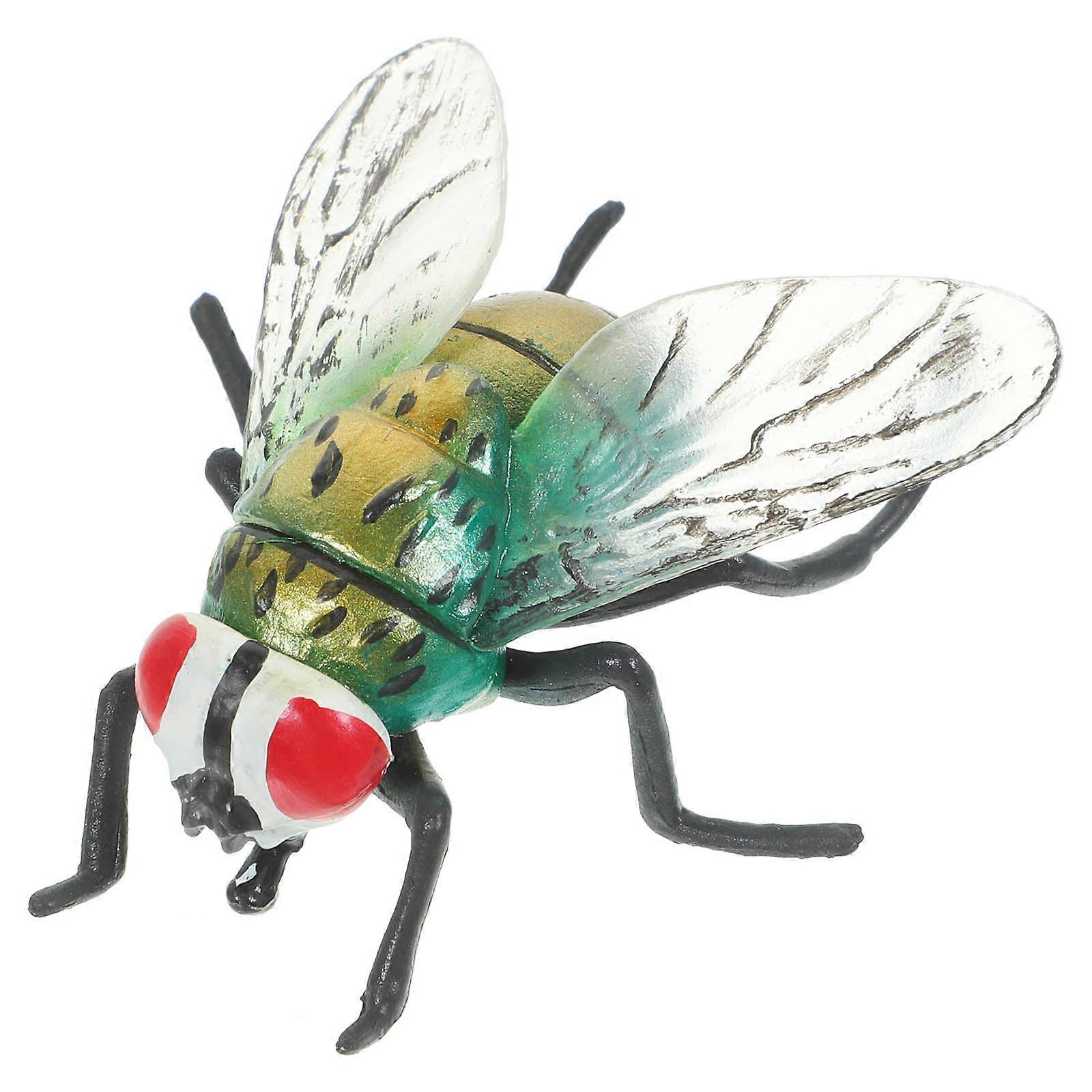 Realistic Artificial Plastic Fly Bugs for Prank 4Pcs Trick Toys