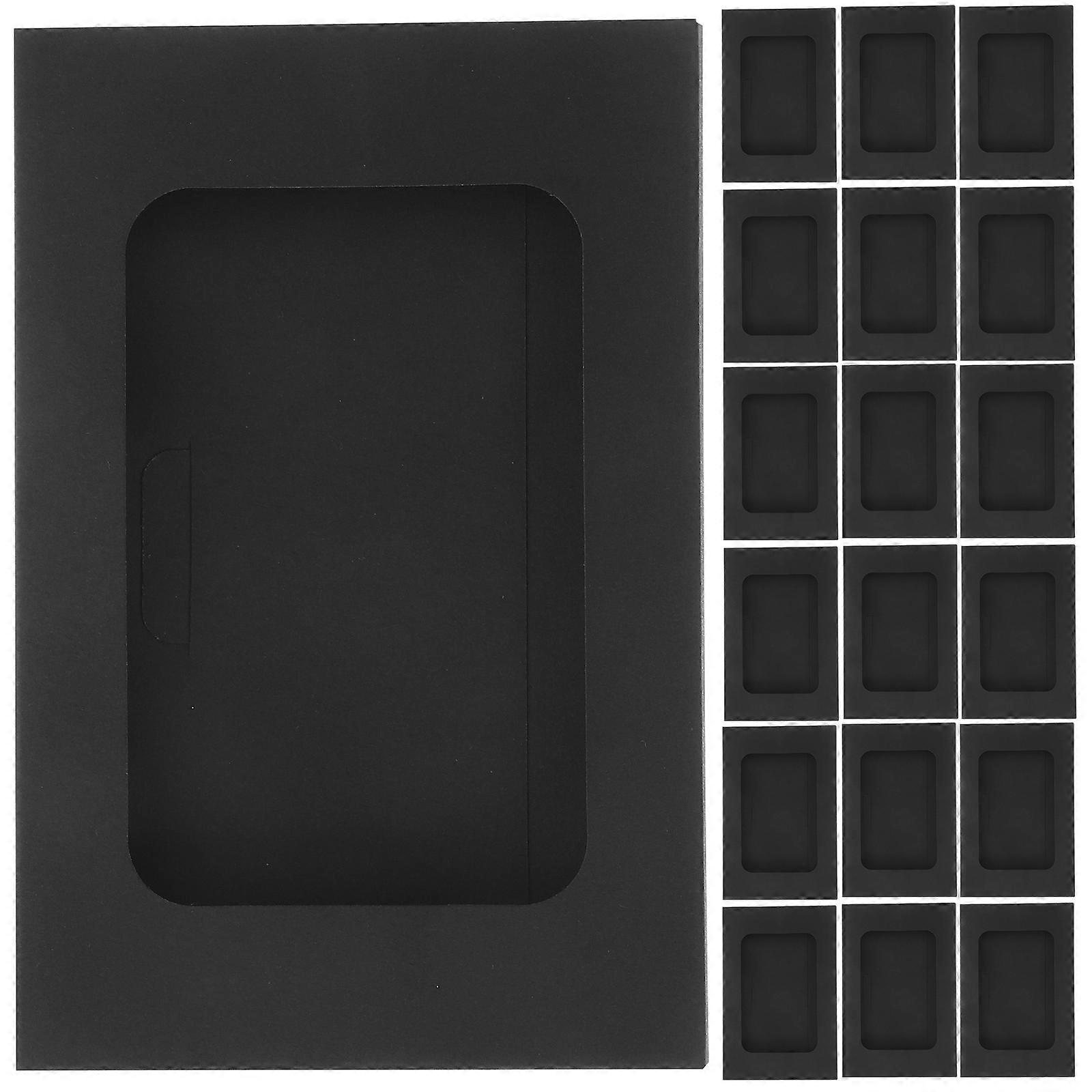 Black Paper Window Envelopes Kraft Material for Party 30Pcs with Window