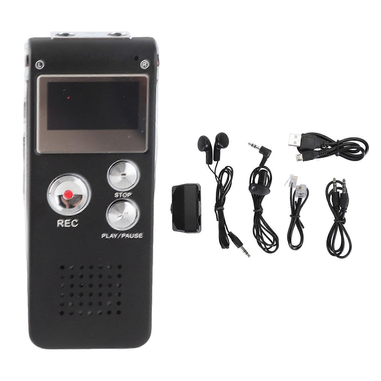Digital Voice Recorder Portable Multifunctional Voice Activated Recording Device for Lectures Conferences Interviews 16G