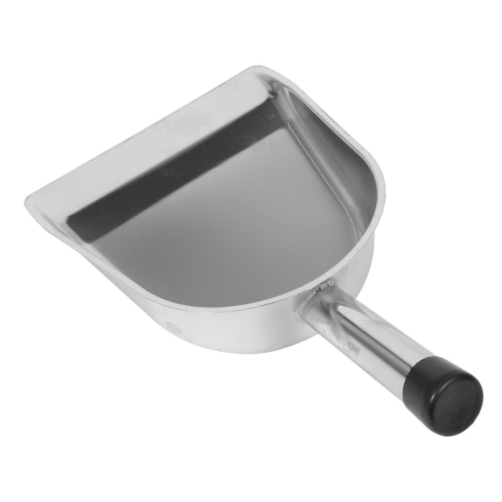 Thickened Dustpan Stainless Steel for Home Use 2Pcs Hand-Held Garbage