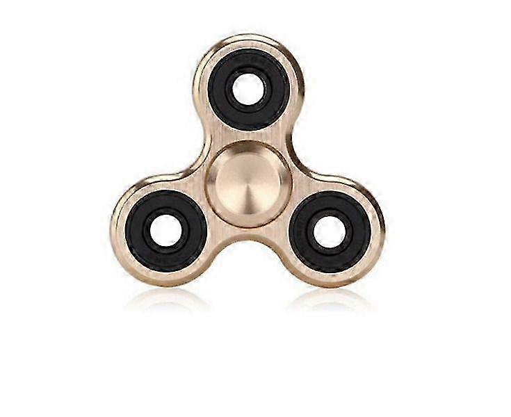 Fidget Spinner de alumínio dourado para alívio do estresse e foco