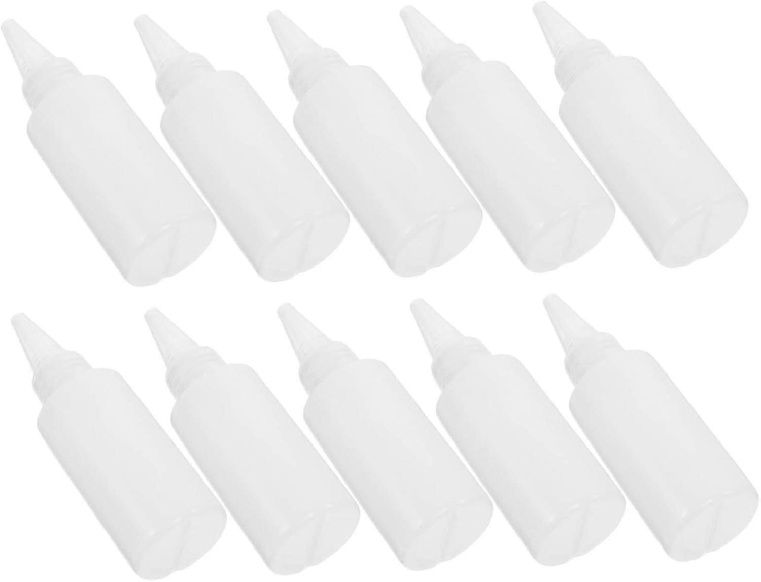 2025 Latest Model 100pcs Squeeze Bottle Lids Condiment Bottles Clear Water Bottle Syrup Leak