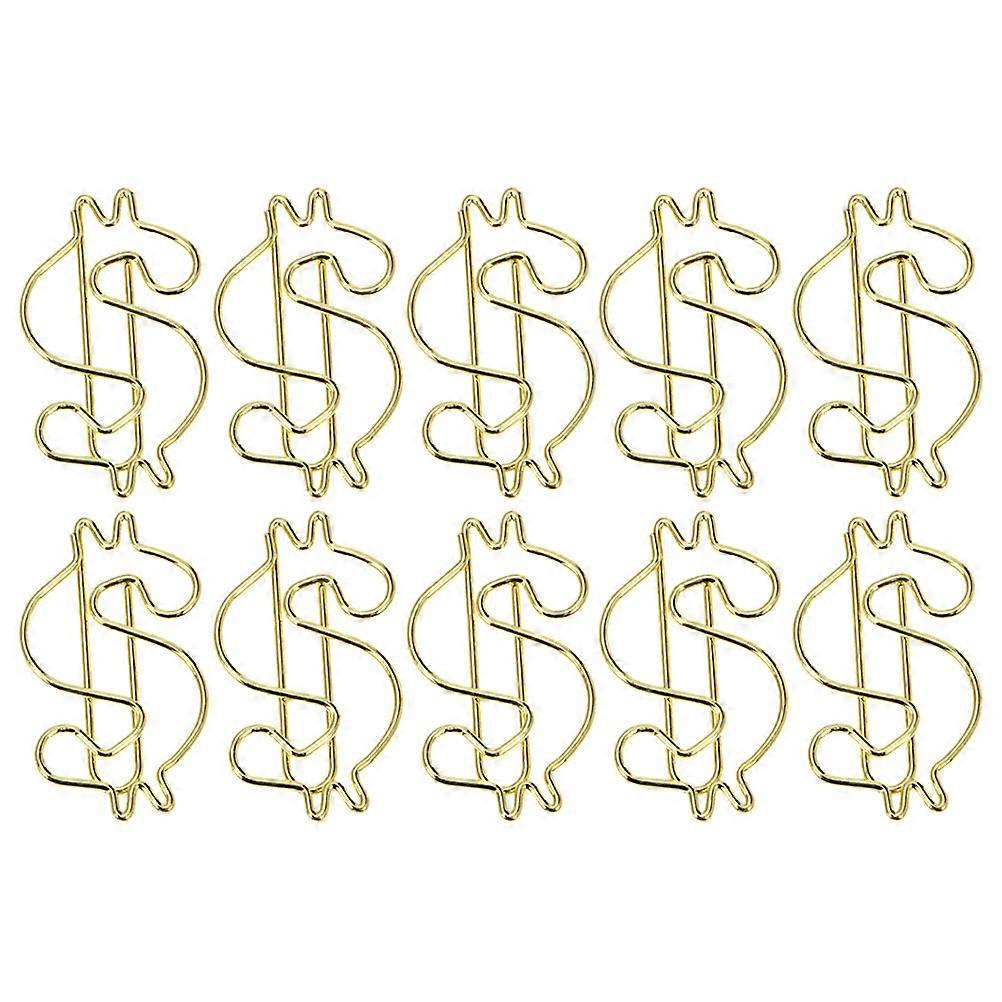 Golden Alloy Paper Clips Design for Office Use 50Pcs Box