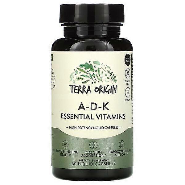 Terra Origin, A-D-K Essential Vitamins, 60 Liquid Capsules