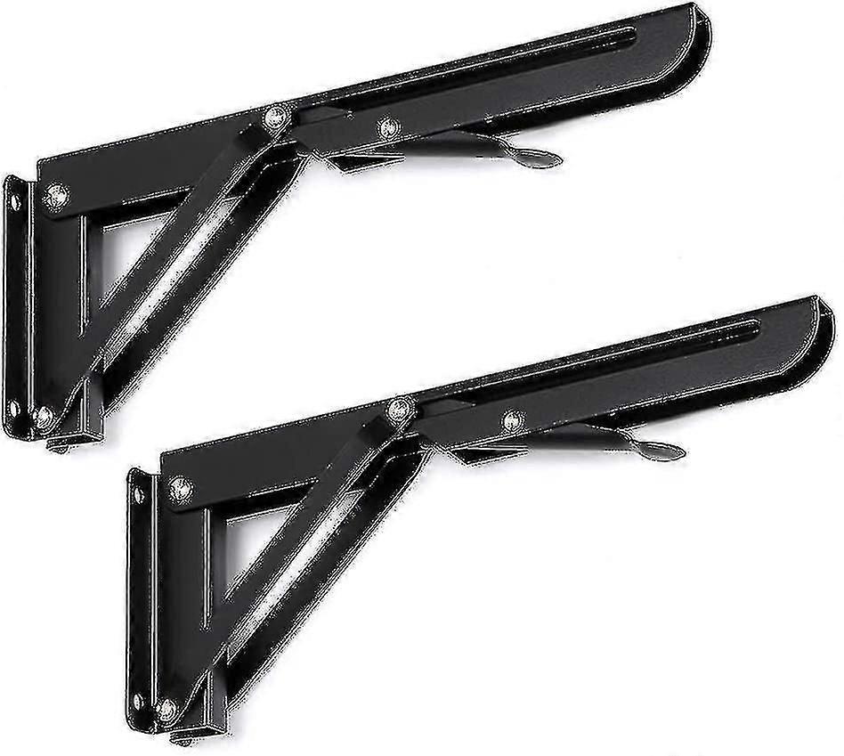 2 Pcs25cm Metal Triangle Folding Shelf Bracket Bracket