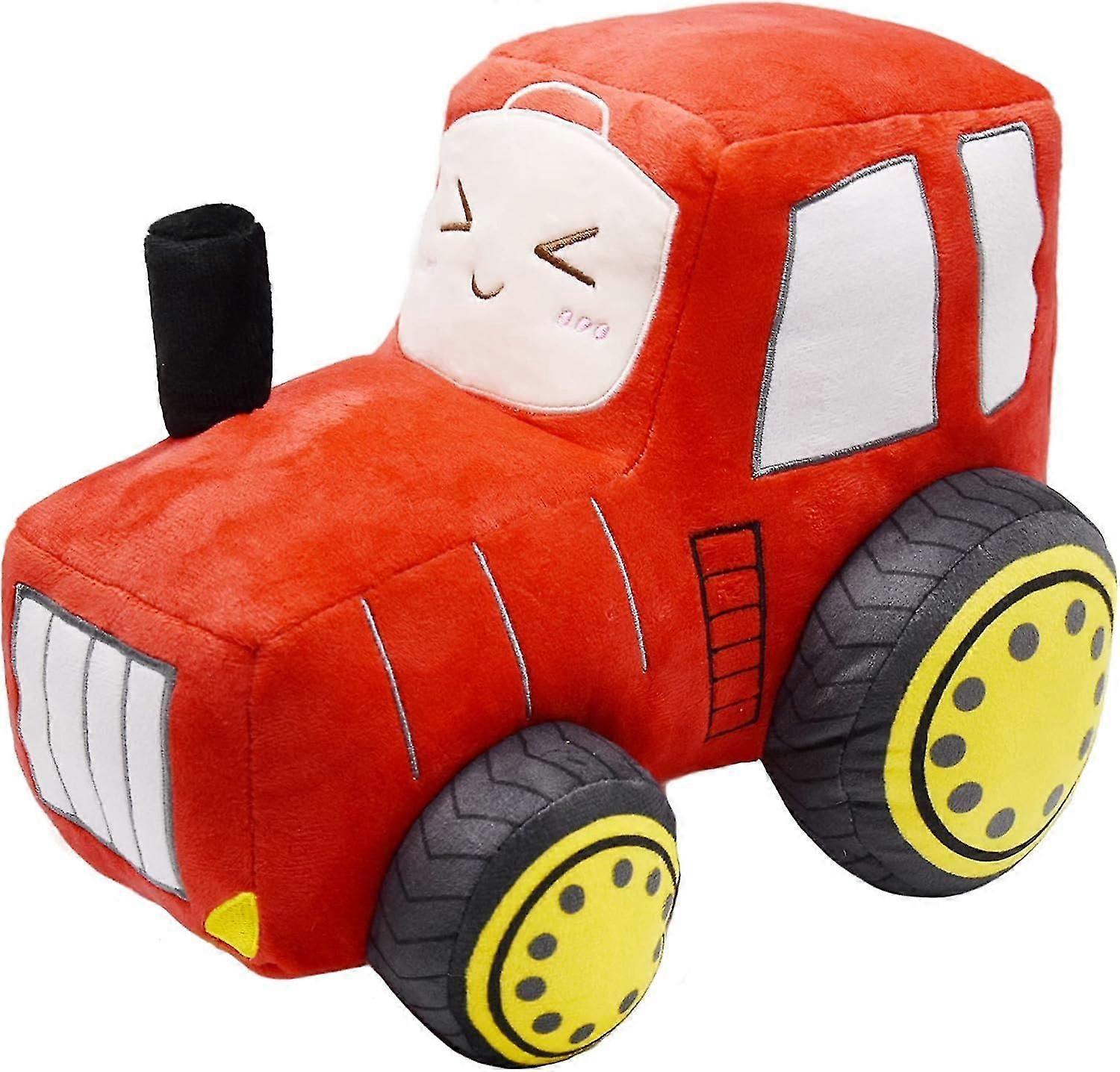 ソフトぬいぐるみトラクターぬいぐるみトラックおもちゃ超かわいい車のぬいぐるみスロー枕子供や誕生日パーティーのための優れたギフト12インチ(赤)