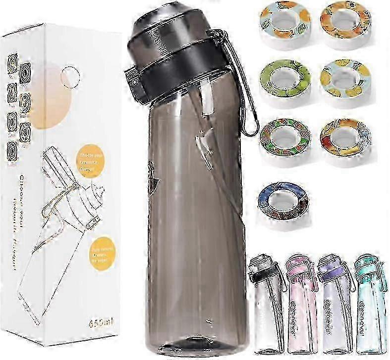 Luftvattenflaska 650ml 7 Smak Doft Pod Läckagesäker Dammtät Bred Mun