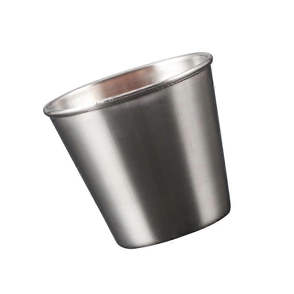Sauce Containers Round Dipping Containers for Home Use 50ml 4.9 x 4.9 x 4.3cm Stainless Steel 1Pack