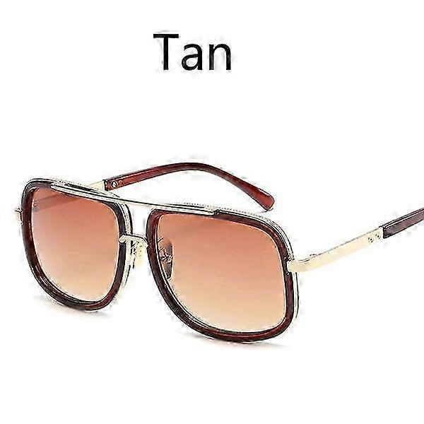Men's New Large Frame Sunglasses [brown]