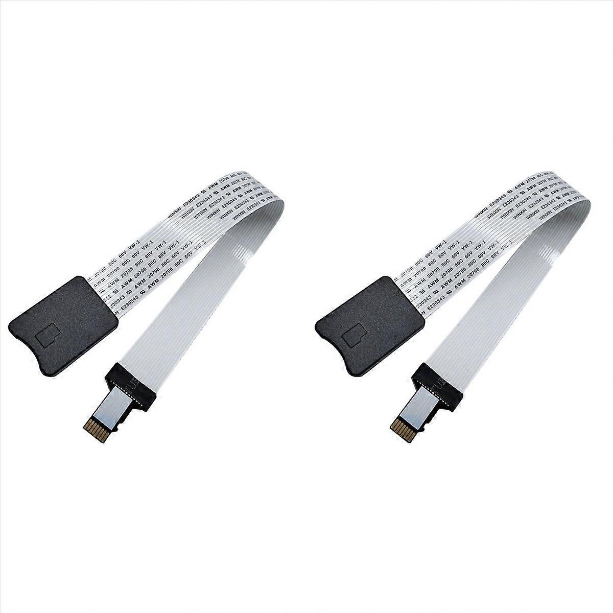 2pcs 25CM Micro-SD to Micro-SD Card Extension Cable TF Memory Card Reader Extension Adapter Cable fo