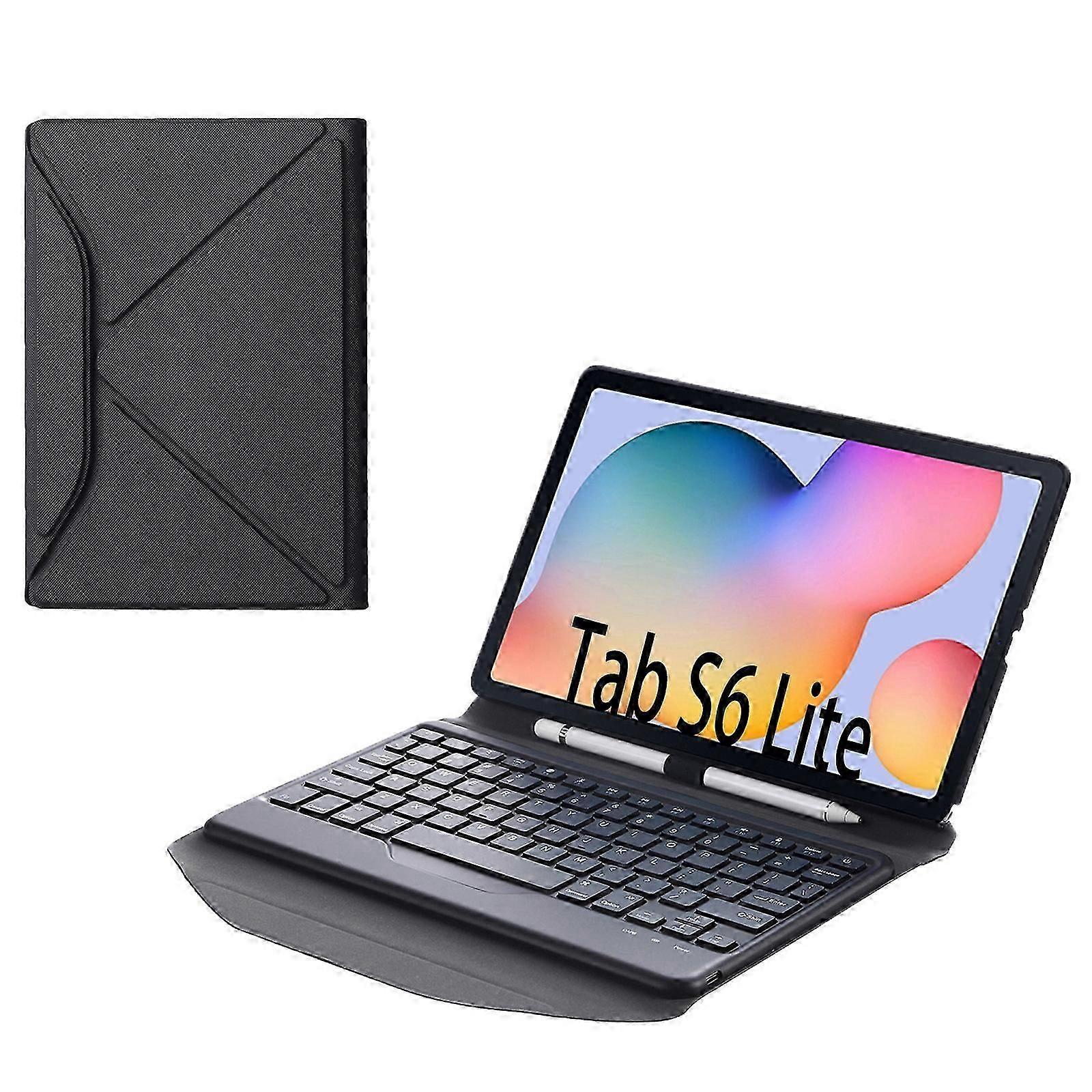 B610 Diamond Texture Triangle Back Holder Splittable Bluetooth Keyboard Leather Tablet Case for Samsung Galaxy Tab S6 Lite