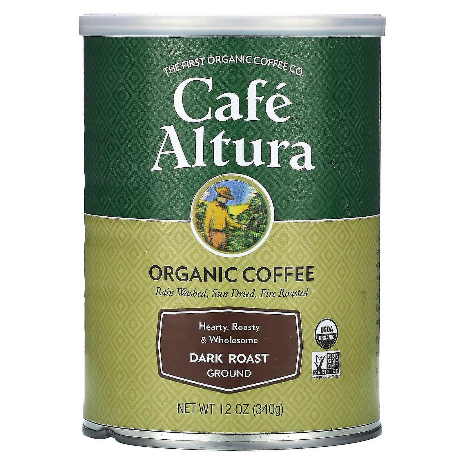 Organic Coffee, Ground, Dark Roast, 12 oz (340 g)