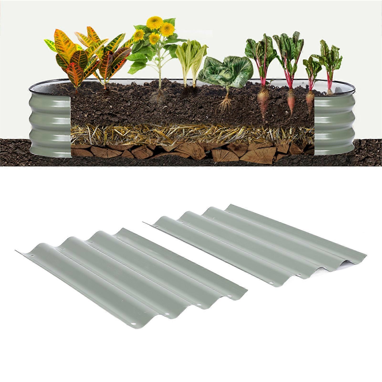 Courtyard DIY Raised Garden Bed Panel 50x28cm Light Green