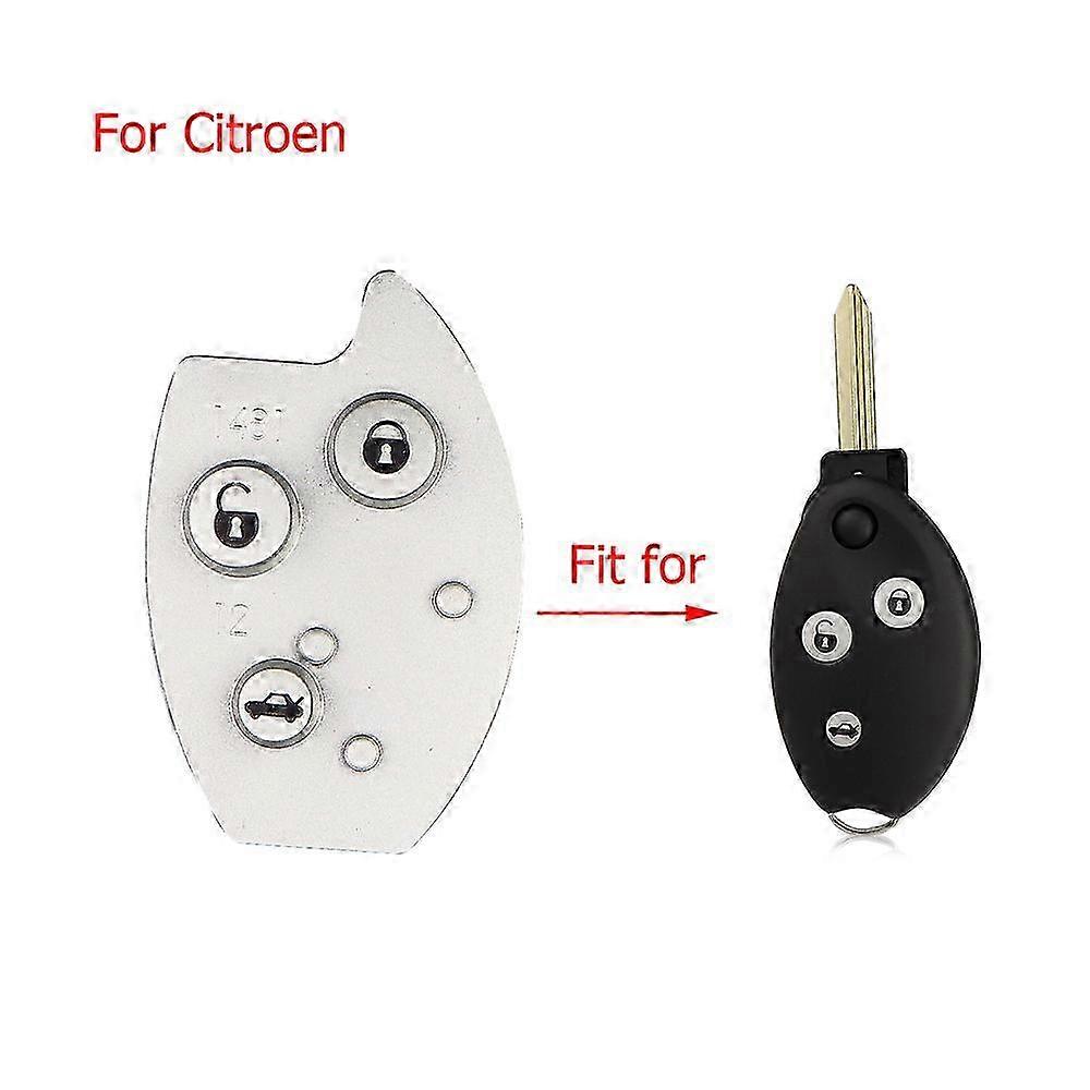 3 Button Pad Replacement Car Key Shell For Citroen C2 C3 C4 C5 C6 C8 Saxo Sega Xsara Picasso Berlingo SX9 Fob Case Cover 25-26
