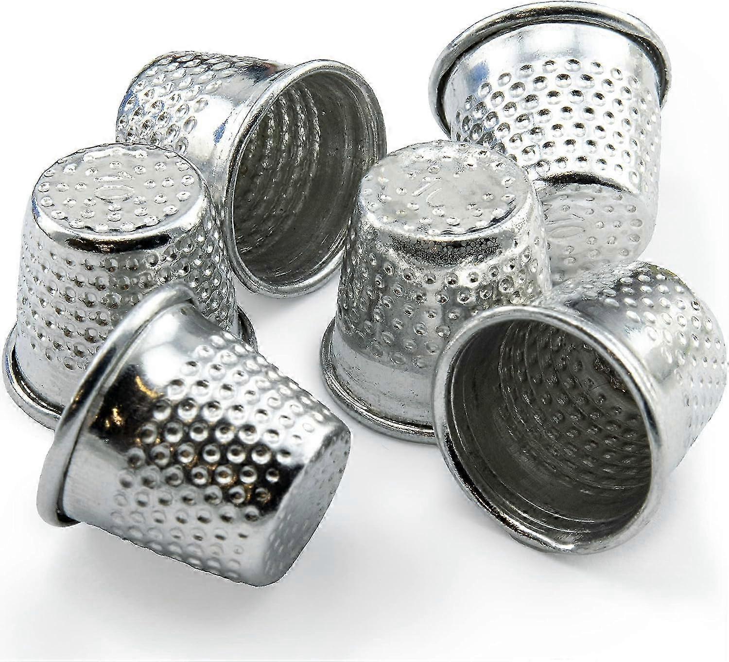 15 Pcs Sewing Thimble, Metal Sewing Thimble Finger Protector, Accessories DIY Sewing Tool, Silver