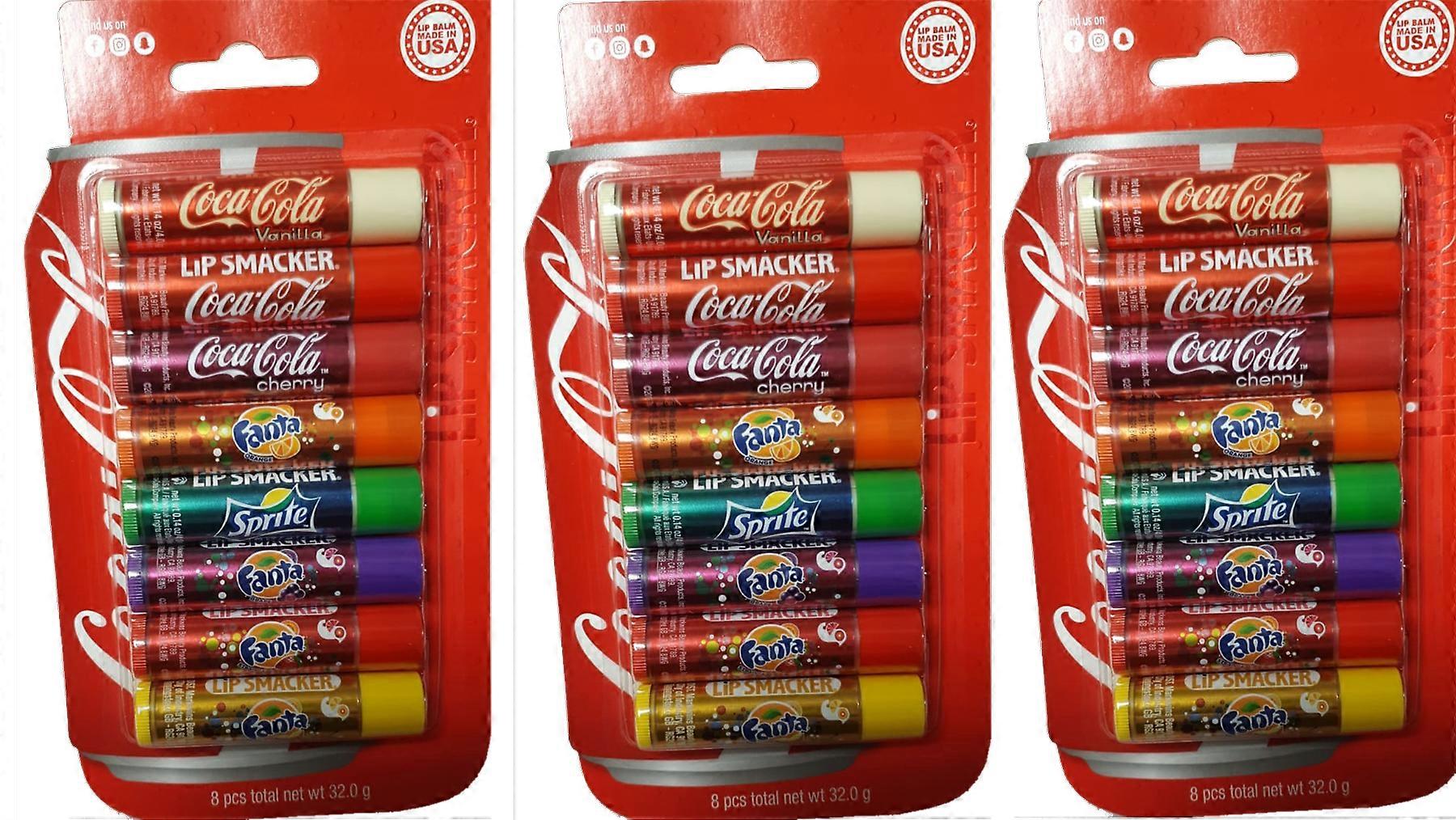 Lip Smacker Coca Cola Lip Balms -8 Pieces (3-Pack)
