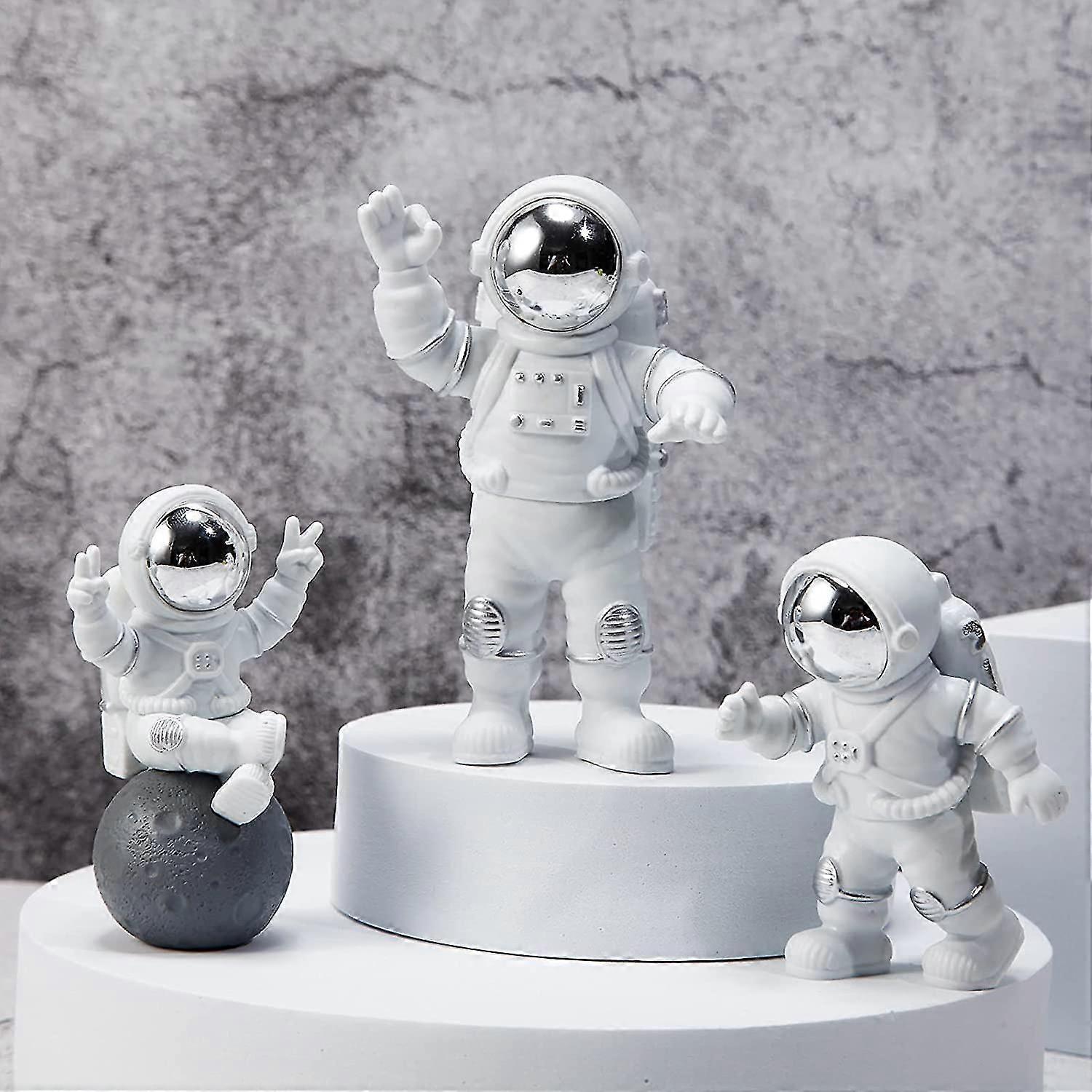 3pcs Astronaut Accessories, Space Figures, Tabletop Statue Decorations