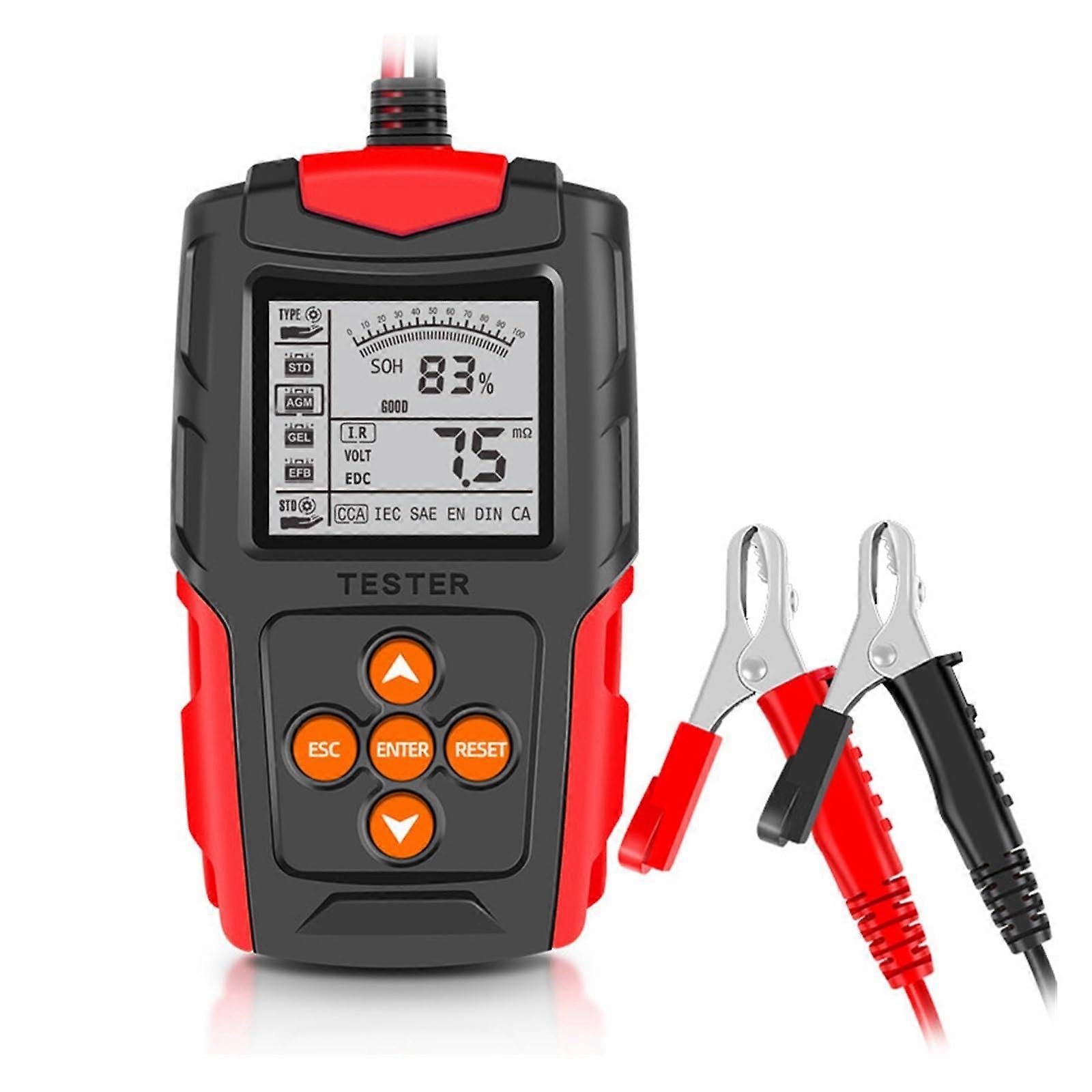 Leadacid Battery Tester 12V 24V CCA Internal Resistance Measuring Instrument Car Analyzer Red