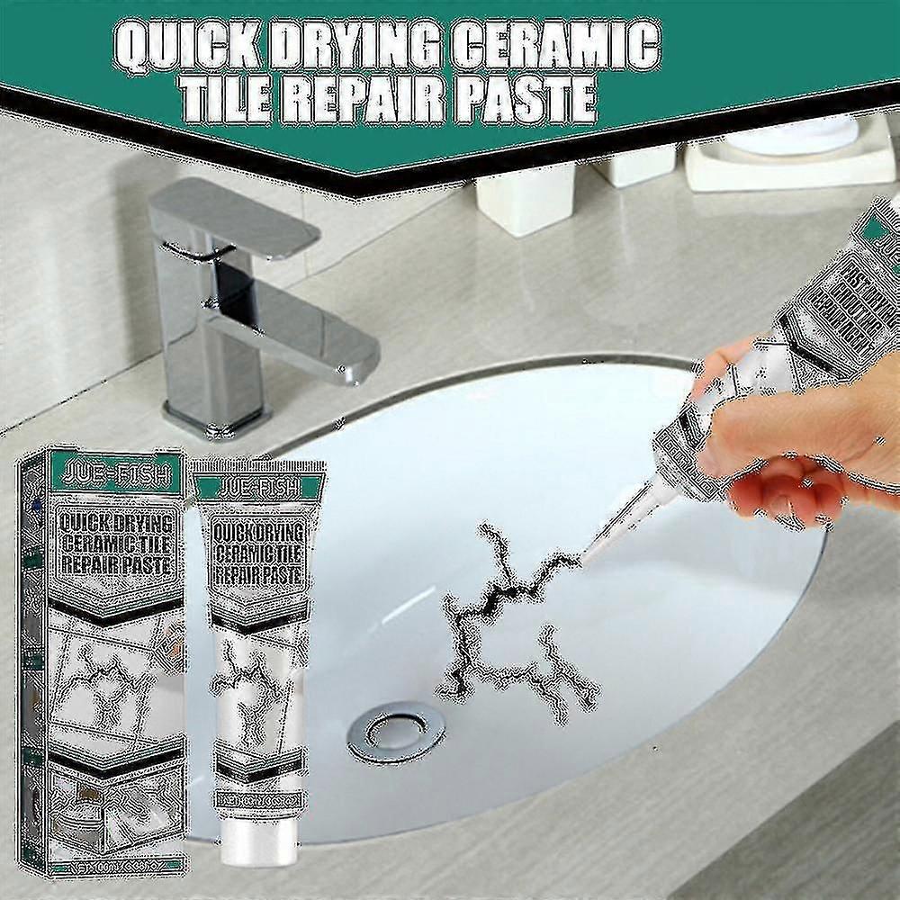 100ml תיקון אריחים משחת תיקון סדקים אריחי קרמיקה ייבוש מהיר דבק שיש אסלה אמבטיה