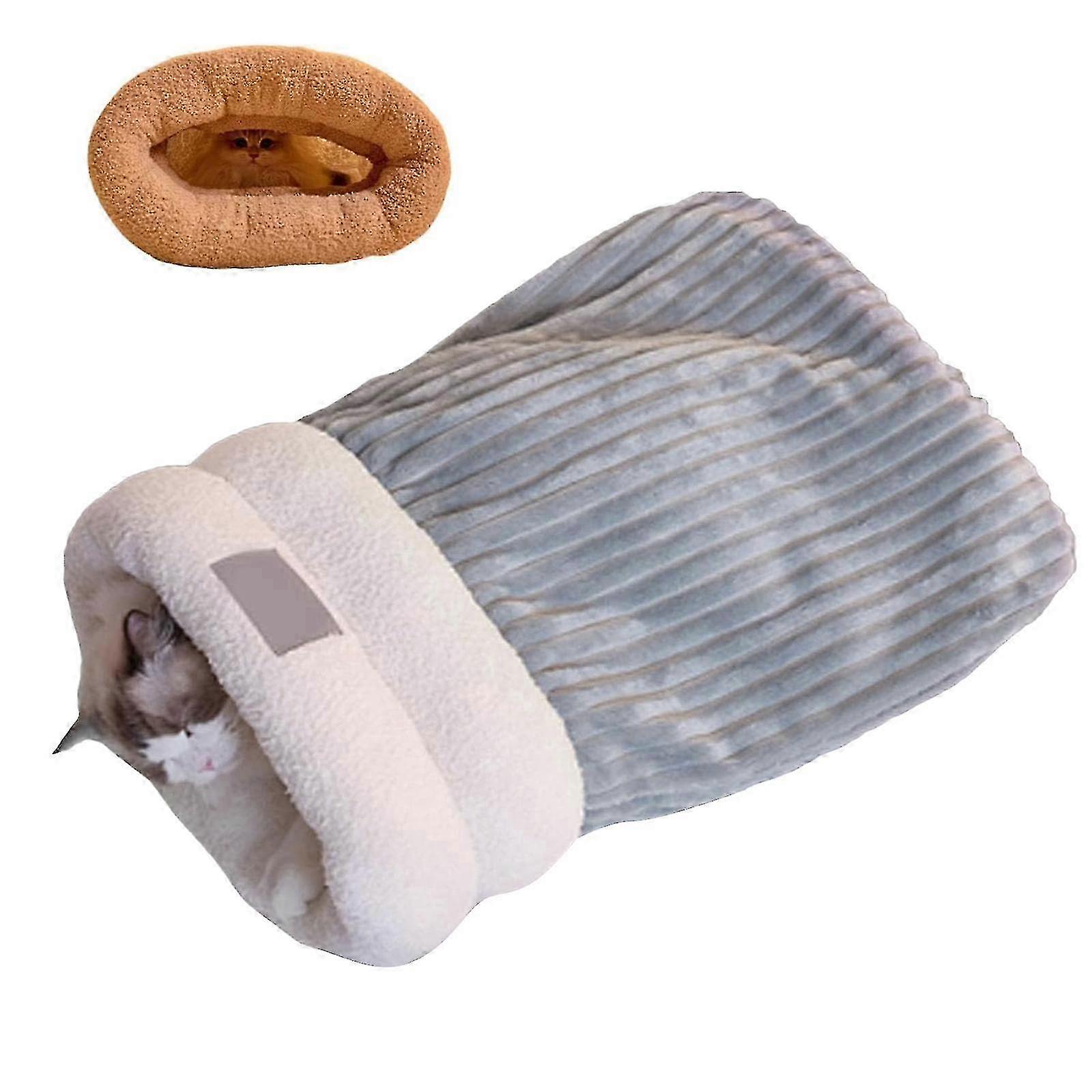 Cat Nest Sleeping Bag,Cat WinterWarm Sleeping Bag,Indoor Cat Soft Plush Bed Nest NEW