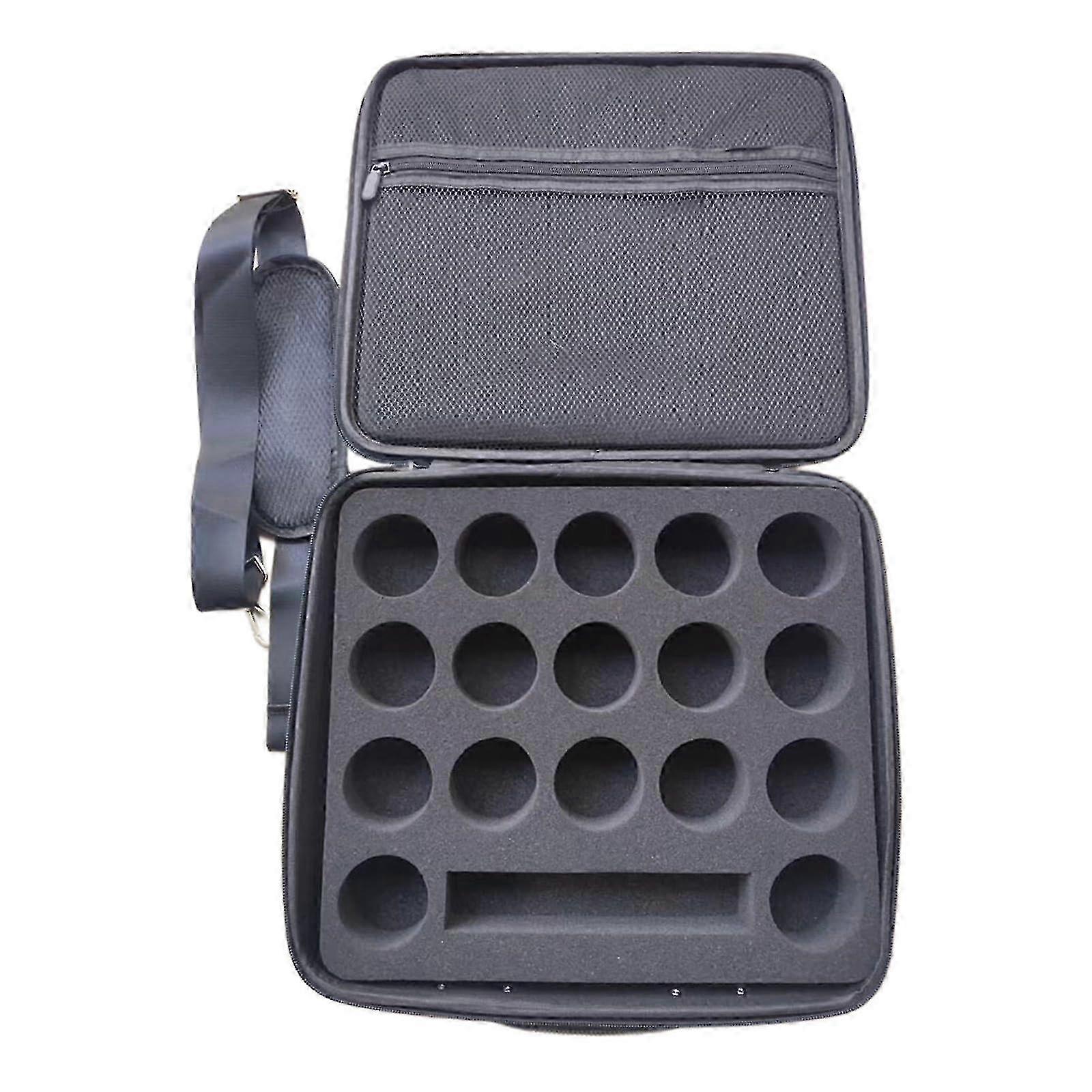 Billiard Balls Storage Case with Carry Handle, Durable Pool Balls Organizer Box for 16 Balls, Waterproof Material