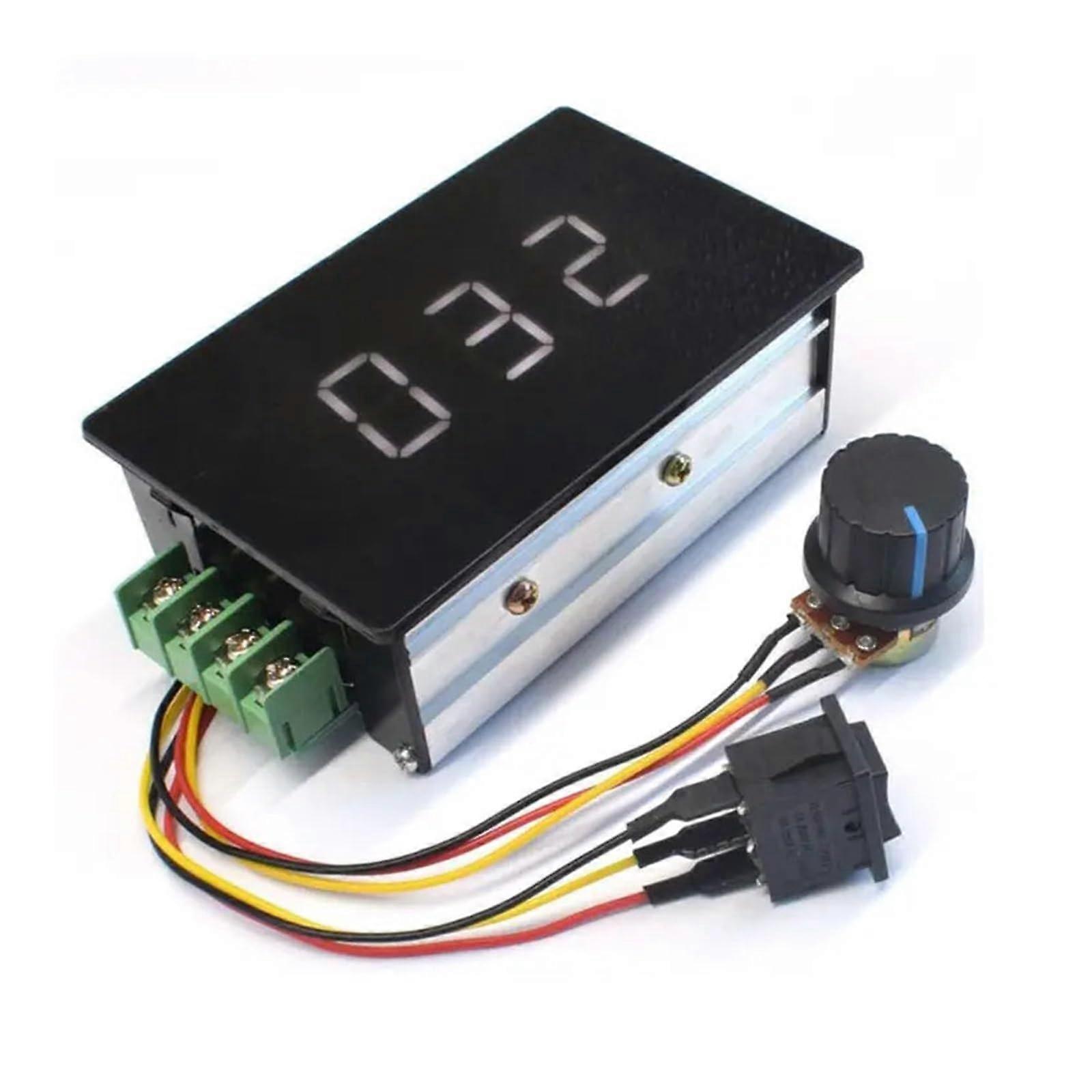 Digital LED Display PWM Motor Speed Controller 0100% Adjustable 15KHz For DC 6V60V, 12V/24V/48V With Potentiometer