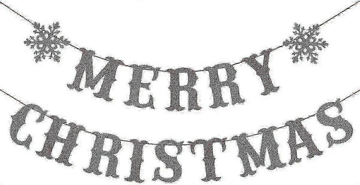 Exquisite Red Green Glittery Merry Christmas Banner- Christmas Party Decorations, Christmas Banner, Grinch Christmas Decorations, Christmas Decoration