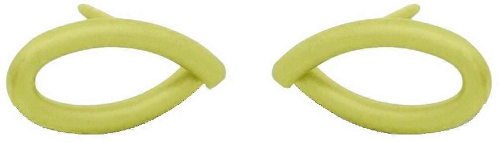 Ti2 Titanium Crossover Stud Earrings - Yellow