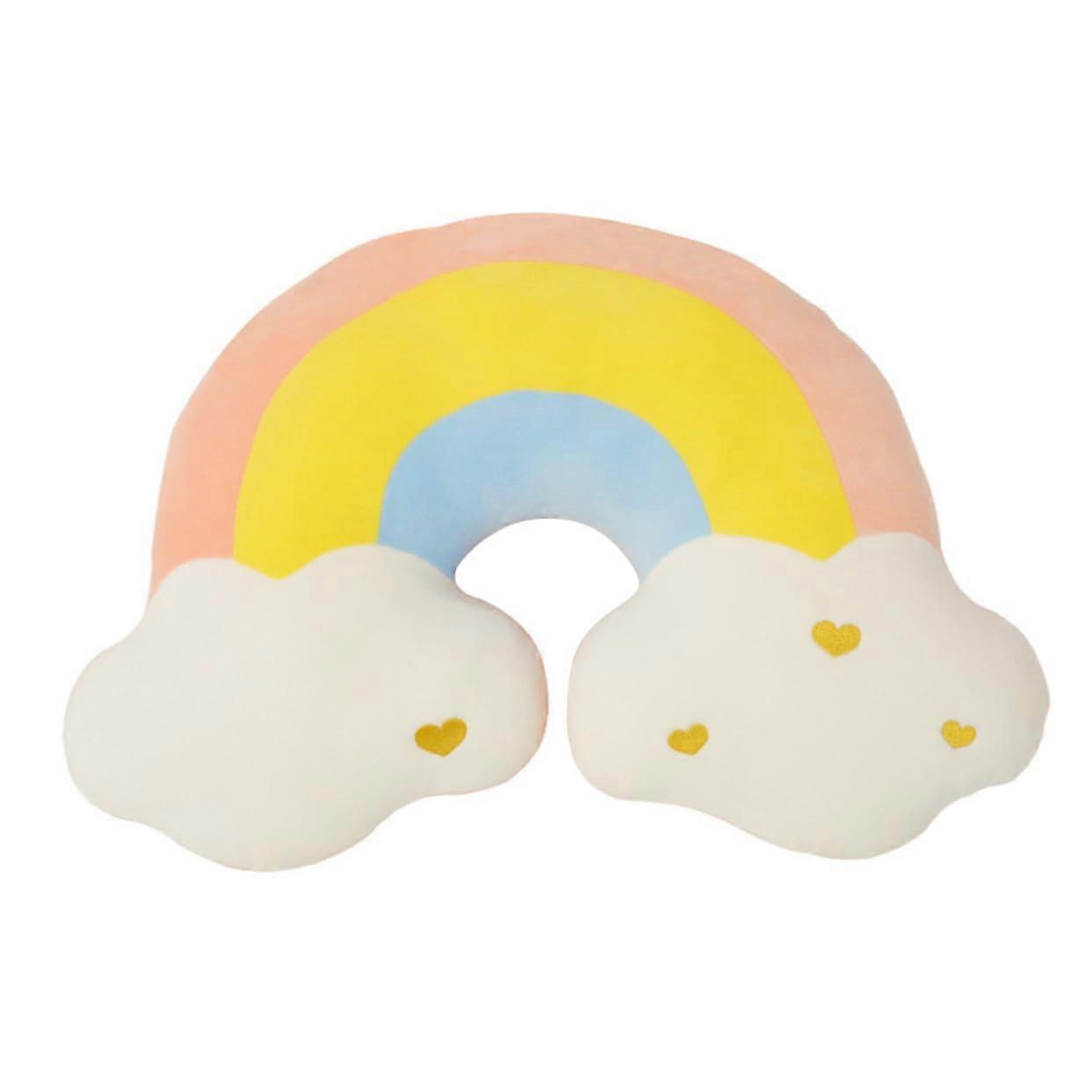 Rainbow Shaped Plush Cloud Pillow Soft PP Cotton Material Decorative Cushion For Bedroom, Office And Car, Sofa Accent