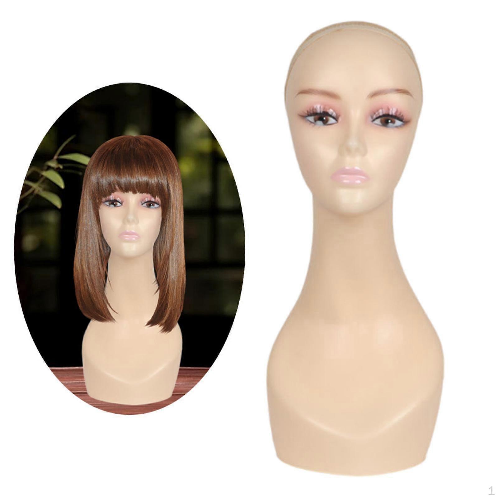 Bald Mannequin Head Wig Holder Lightweight Portable Multifunctional Training Display Model