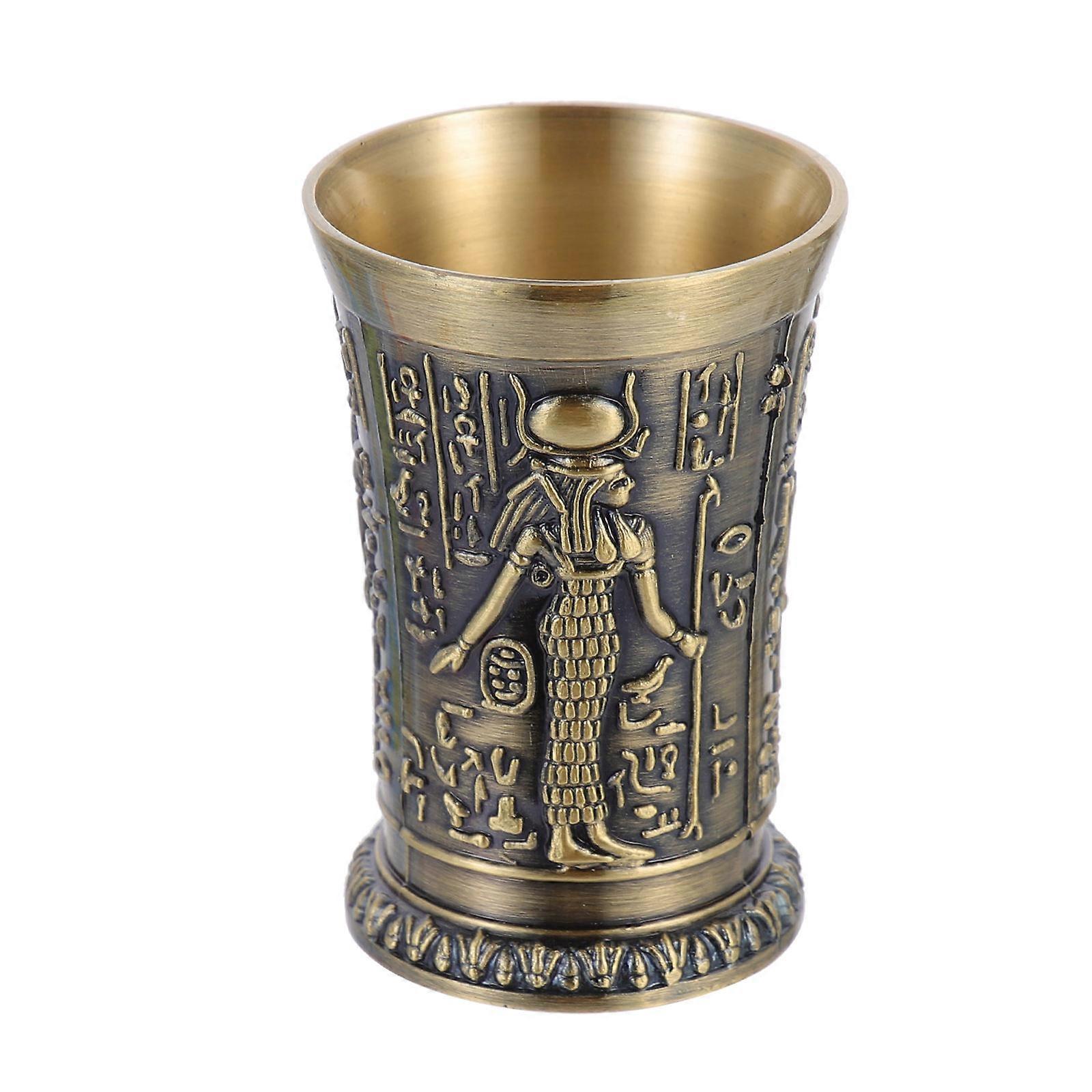 Ancient Egyptian-Style Retro Wine Cup for Decor 1 Creative Metal Cup
