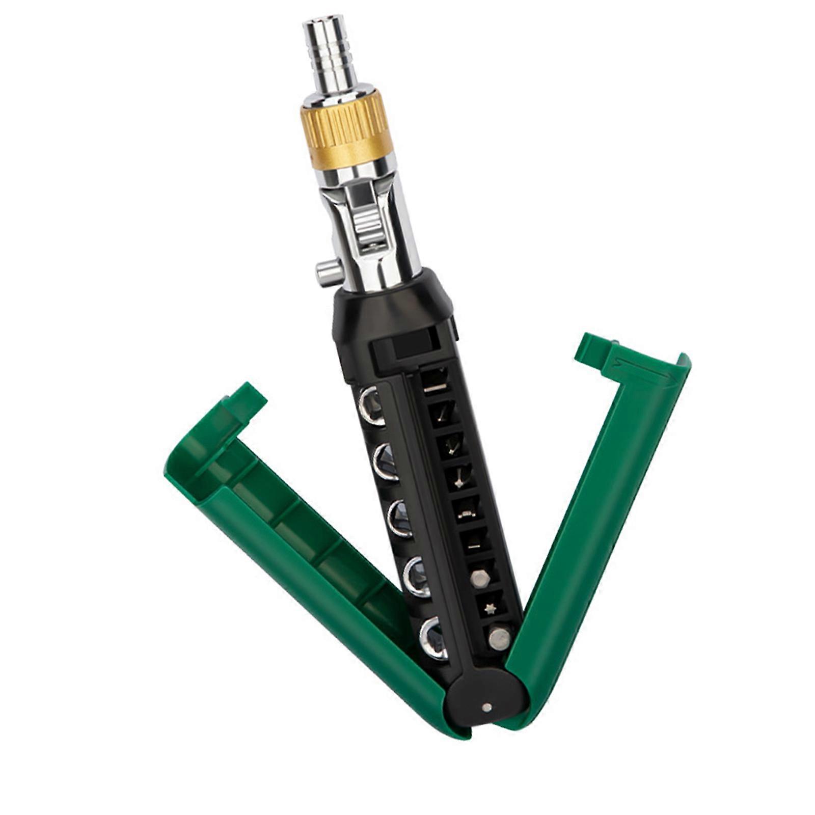 Multifunctional Adjustable Angle Ratcheting Screwdriver 14pcs Bits Ergonomic Grip Ideal For Mechanics And DIY Projects Multicolor