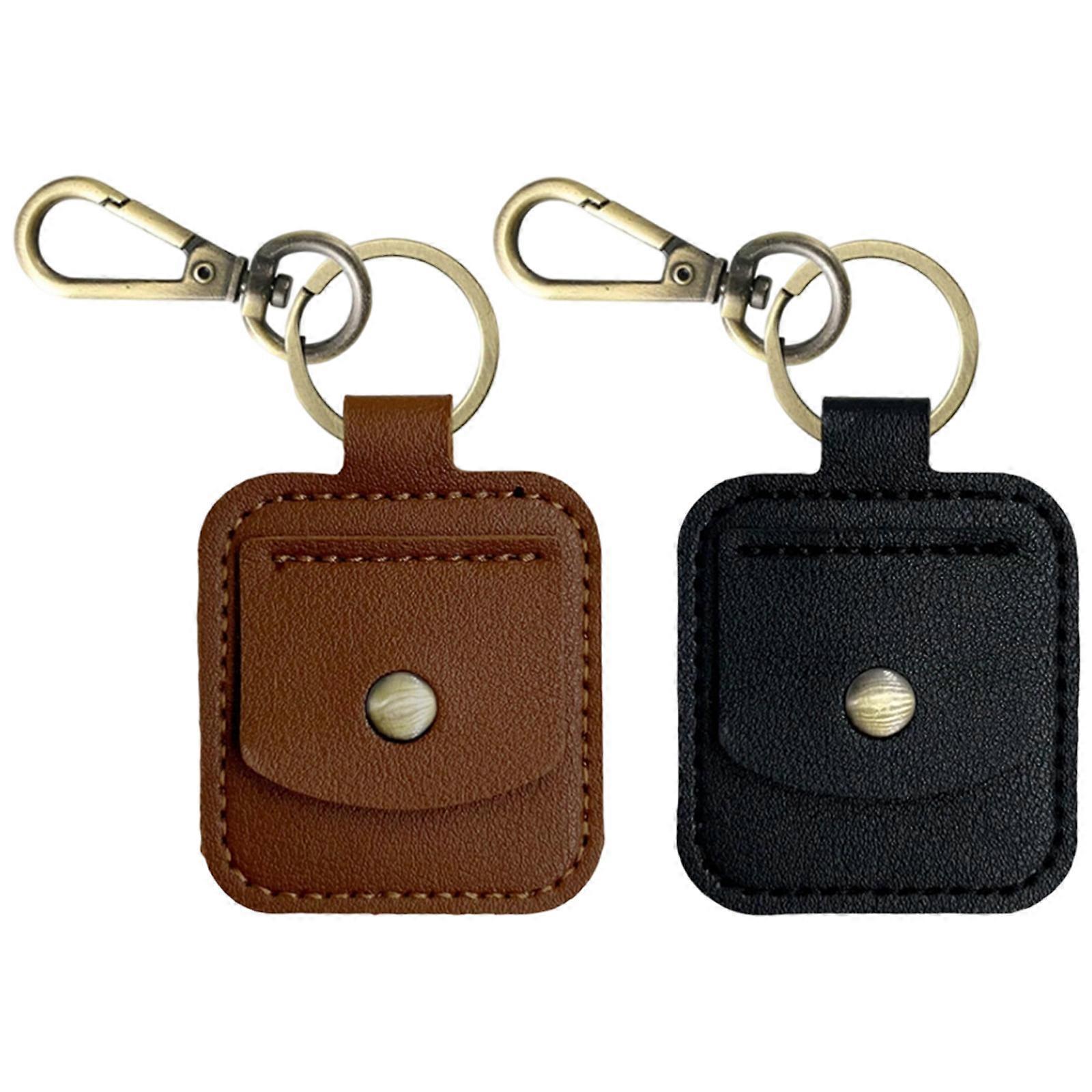 2PCS Home Security Leather Key Cover Key Case Suitable for Door Keys Protects Against Wear and Loss with Simple Designs Multicolor