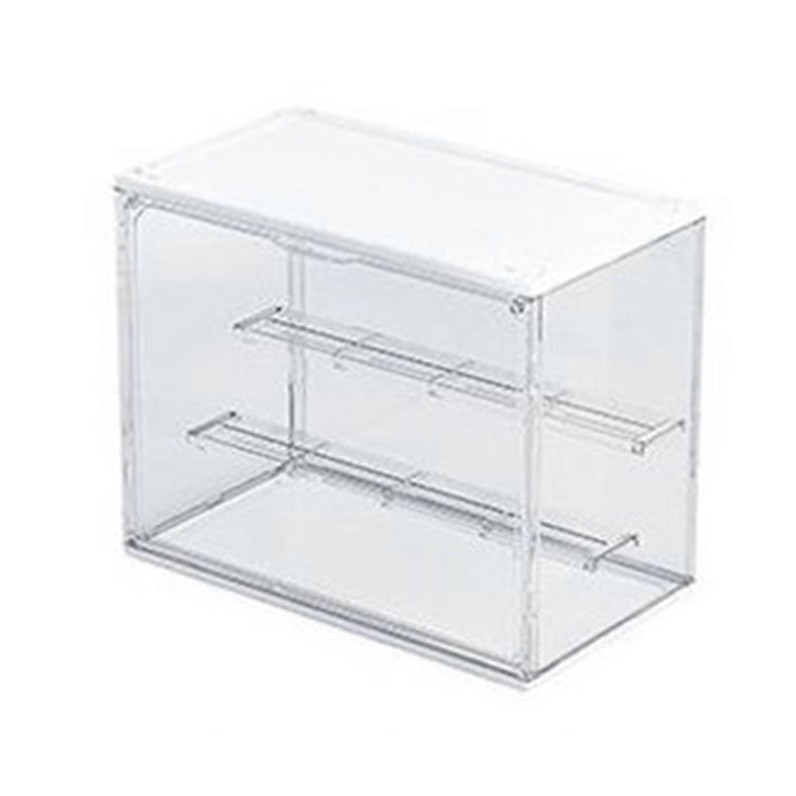 Durable Clear Storage Container Reliable Magnetic Clear Box for Storing and Protecting Collectibles and Crafts  White