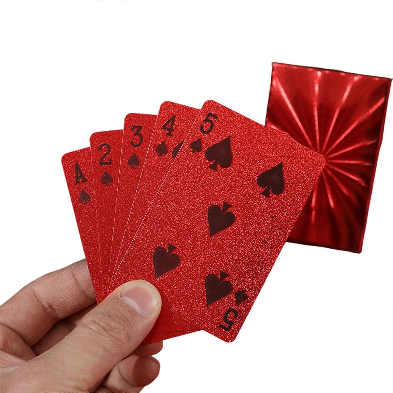 Bright Color Embossed Pokers Card High Elasticities Playing Card Scratches Resistant Party Essential Multicolor