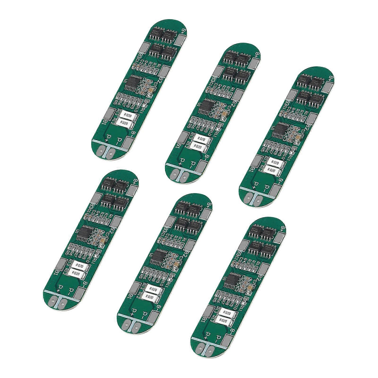 6Pcs 4S 12A Battery Charging Protective Board Charging Protective Module 14.8V Cell Module Battery Replacement Multicolor